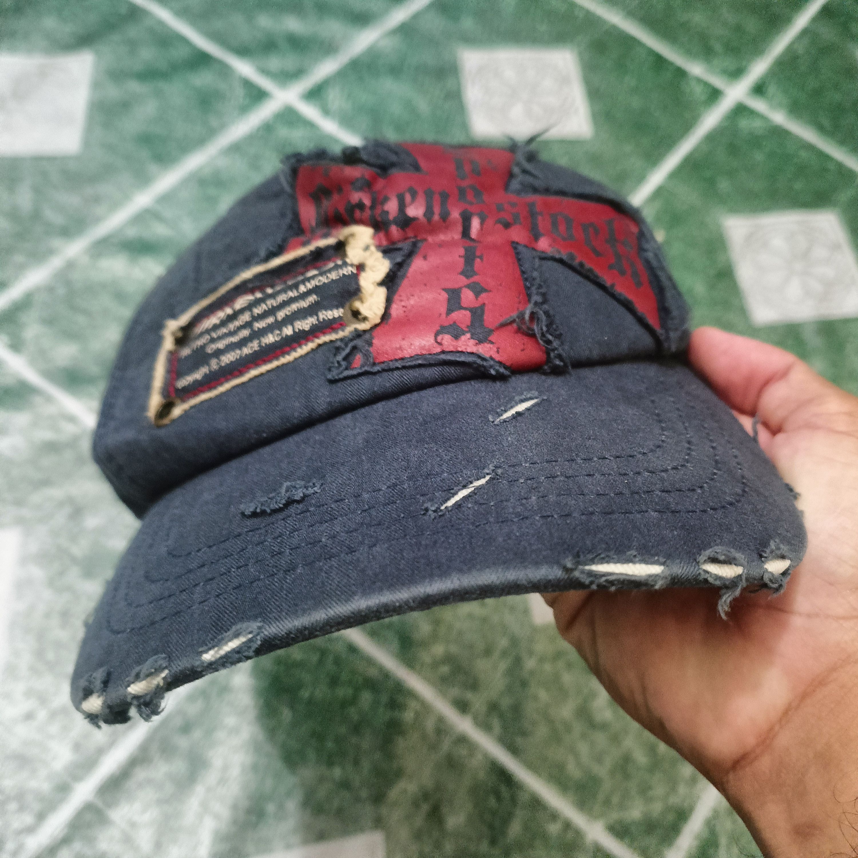 Birkenstock Rare Big Logo Birkenstock Distressed punk bondage hat Size ONE SIZE - 7 Thumbnail