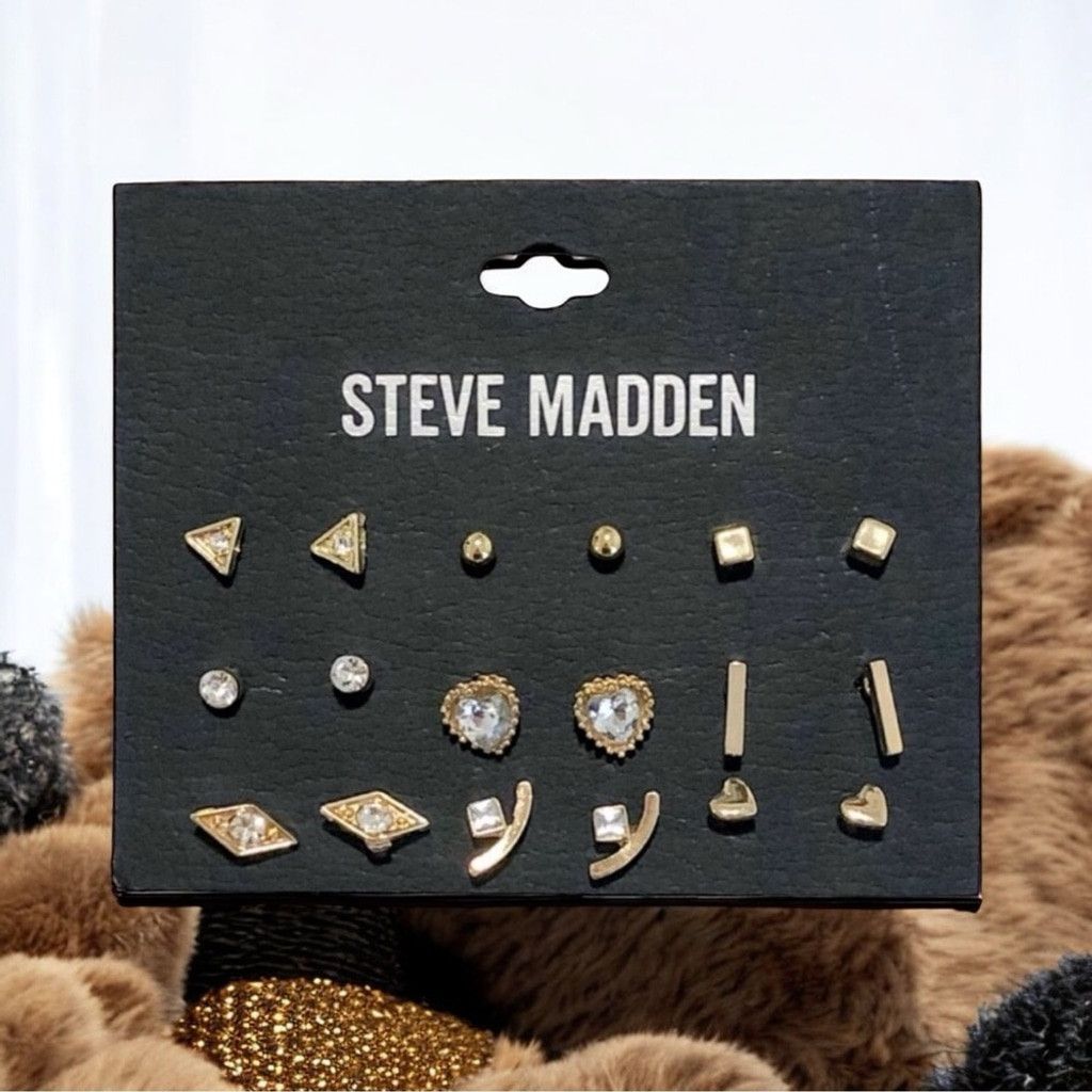 Steve Madden Steve Madden Gold and Silver Earring Set Size ONE SIZE - 1 Preview