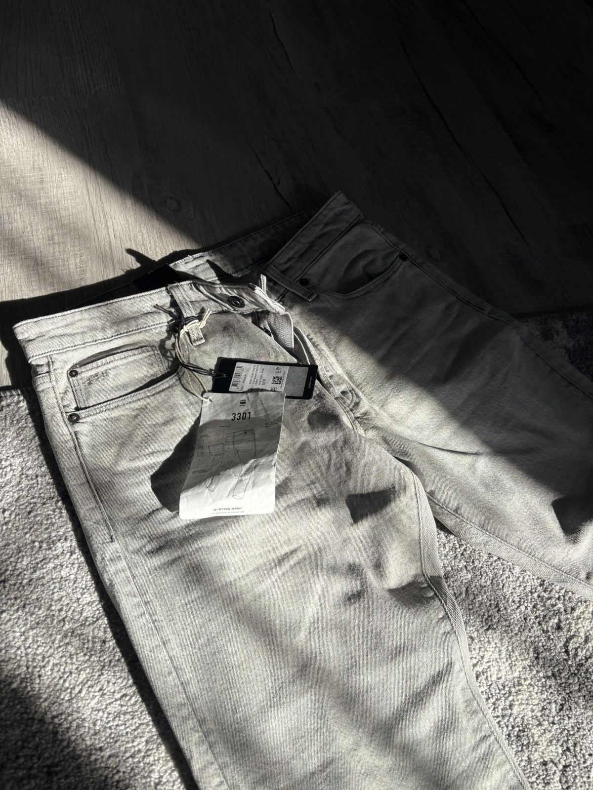 G-Star GSTAR RAW 3301 Slim Denim Jeans Size US 32 / EU 48 - 4 Thumbnail