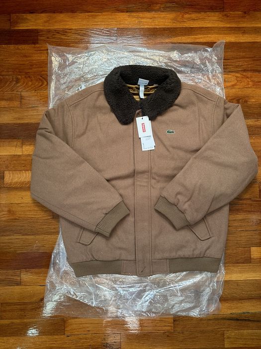 Supreme Supreme LACOSTE wool bomber jacket sz L | Grailed