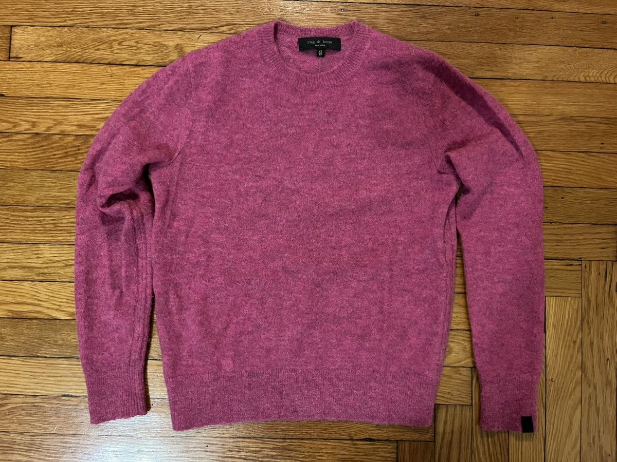 image of Rag Bone Rag & Bone Alpaca Sweater, Pink, Size Xs, Like-New Condition, Men's