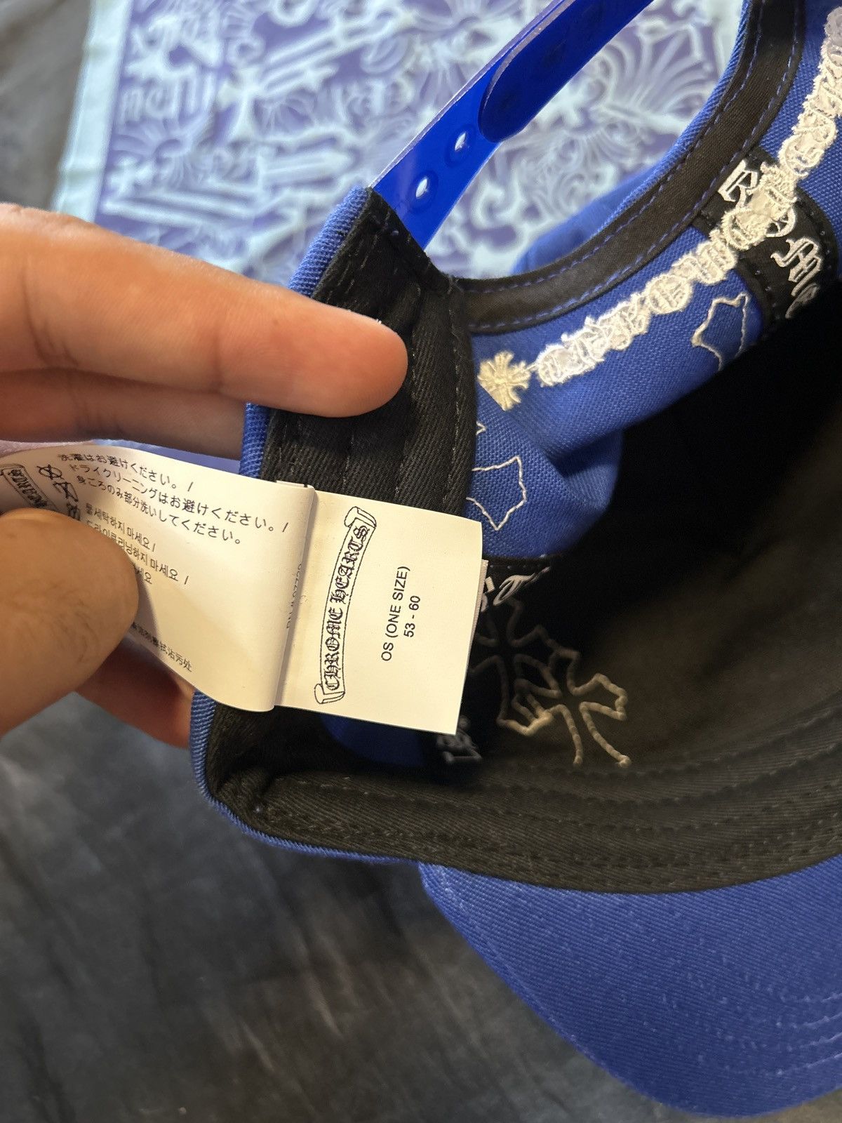 Chrome Hearts Chrome Hearts Blue/White Patches BaseBall Hat. Size ONE SIZE - 6 Thumbnail