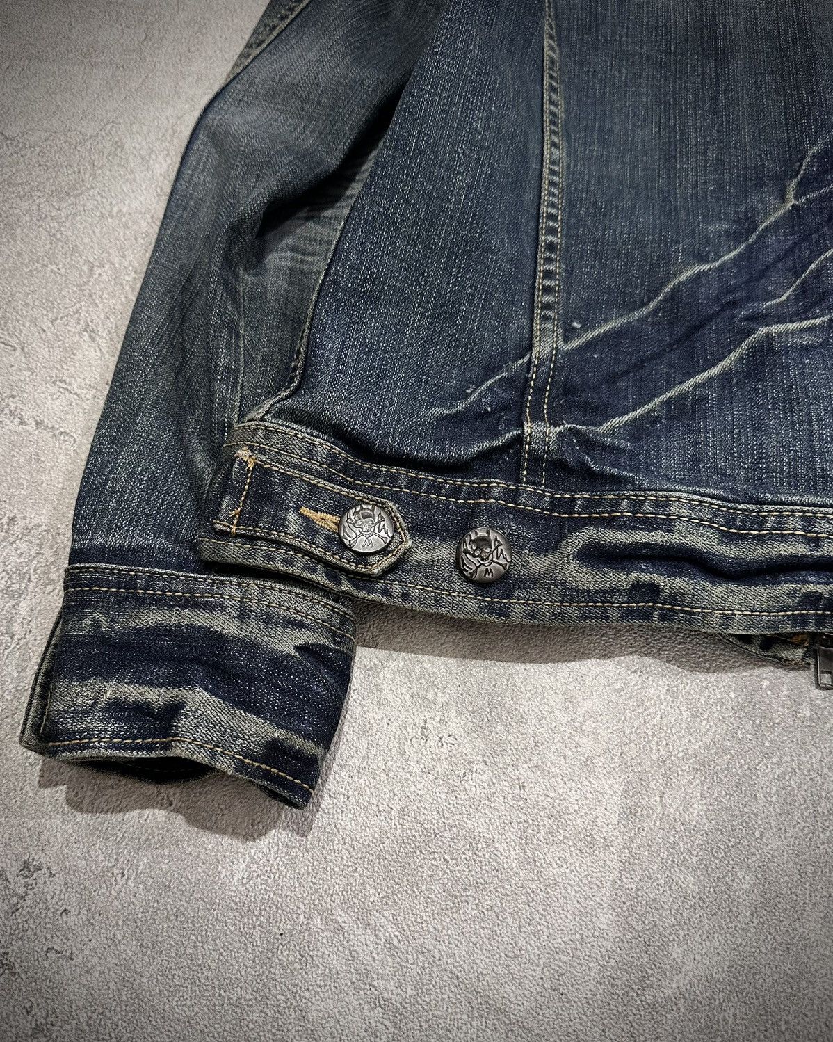 JACKROSE Jackrose Damaged Denim Biker Jacket Size US M / EU 48-50 / 2 - 8 Thumbnail