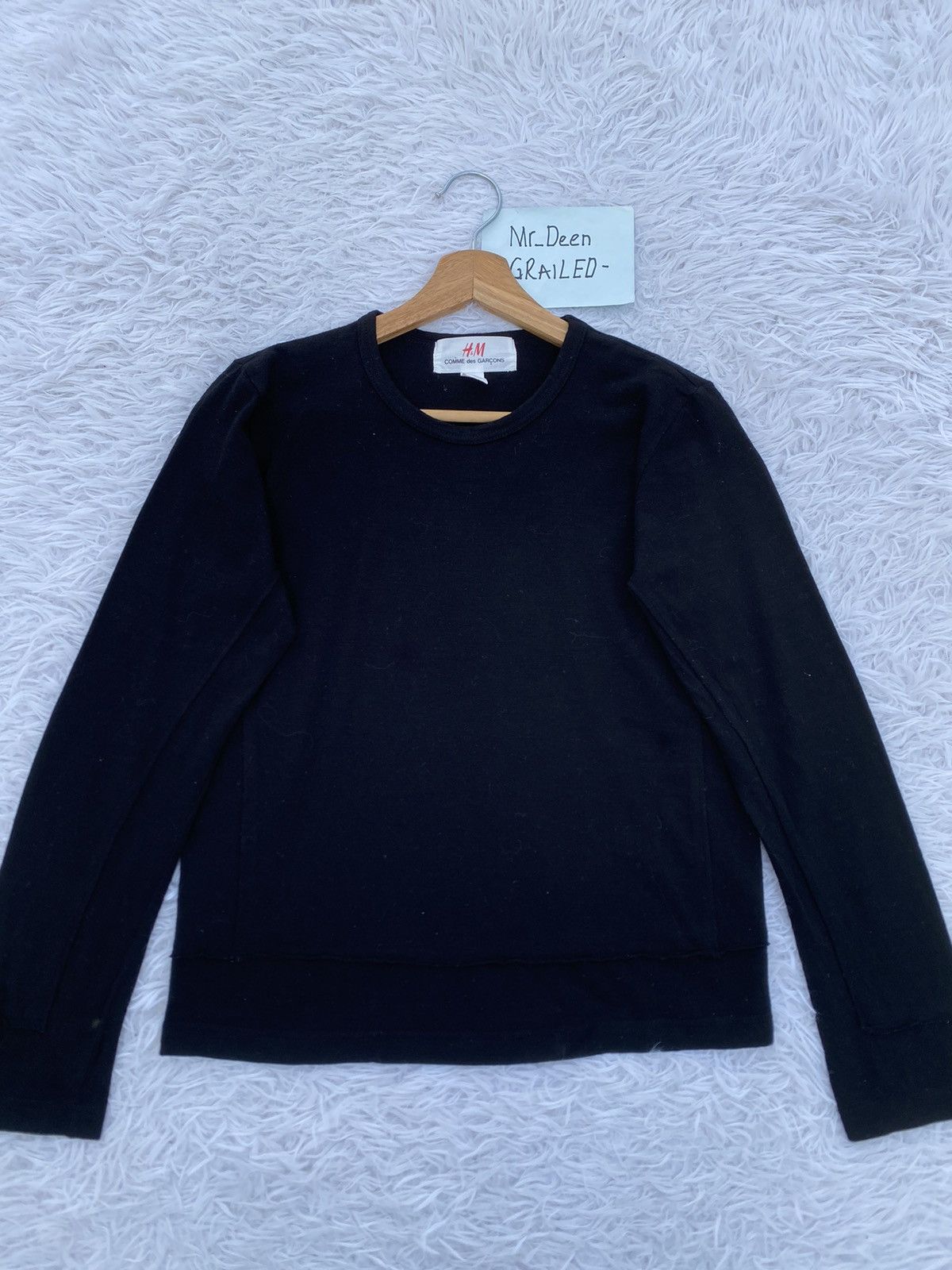 Comme des Garcons × H&M Rare H&M x Comme Des Gracons Wool Longsleeve Tshirt Size US S / EU 44-46 / 1 - 5 Thumbnail