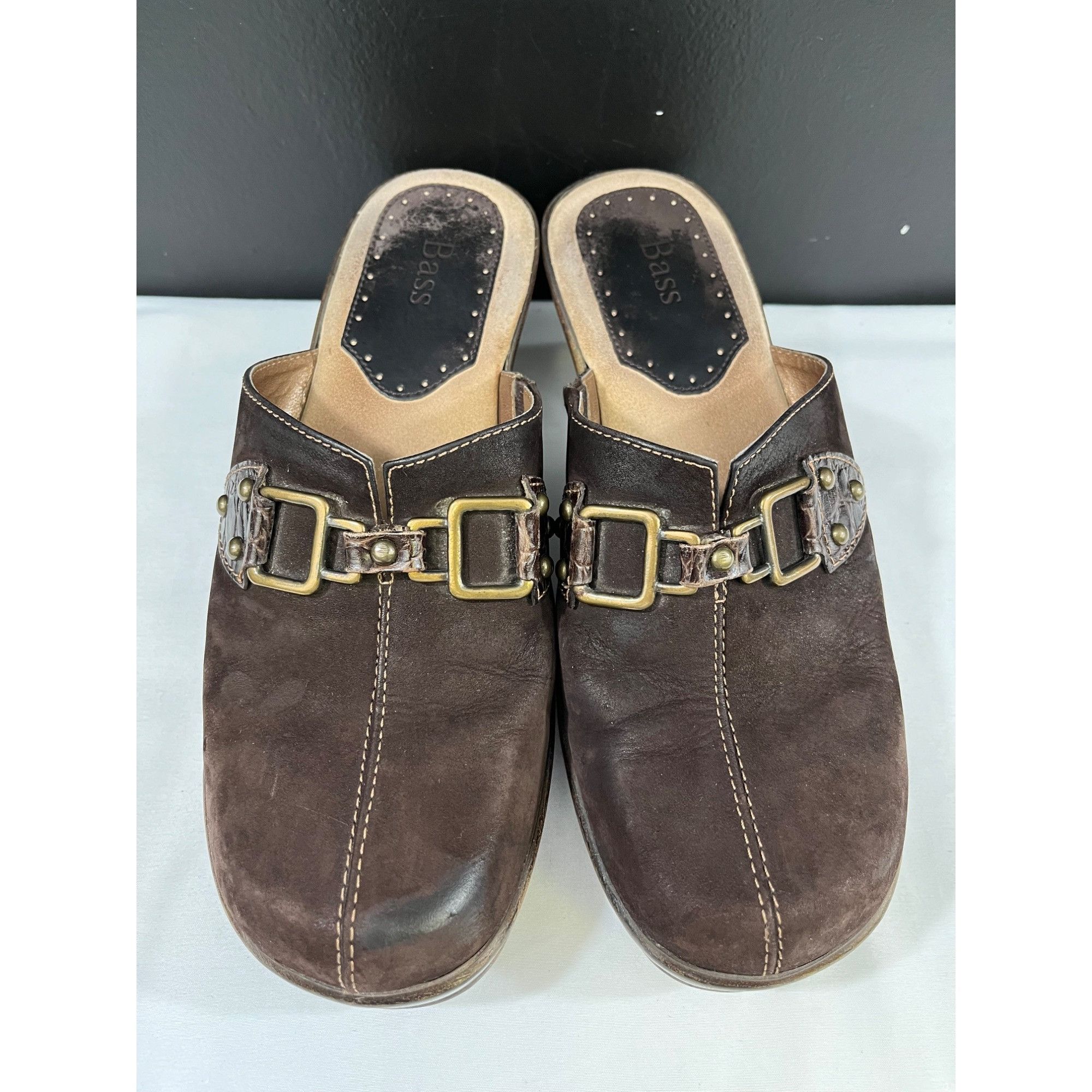 Bass Bass Gabby Womens Brown Leather Mule Shoes Size 8M SKU 6802 Size US 8 / IT 38 - 1 Thumbnail