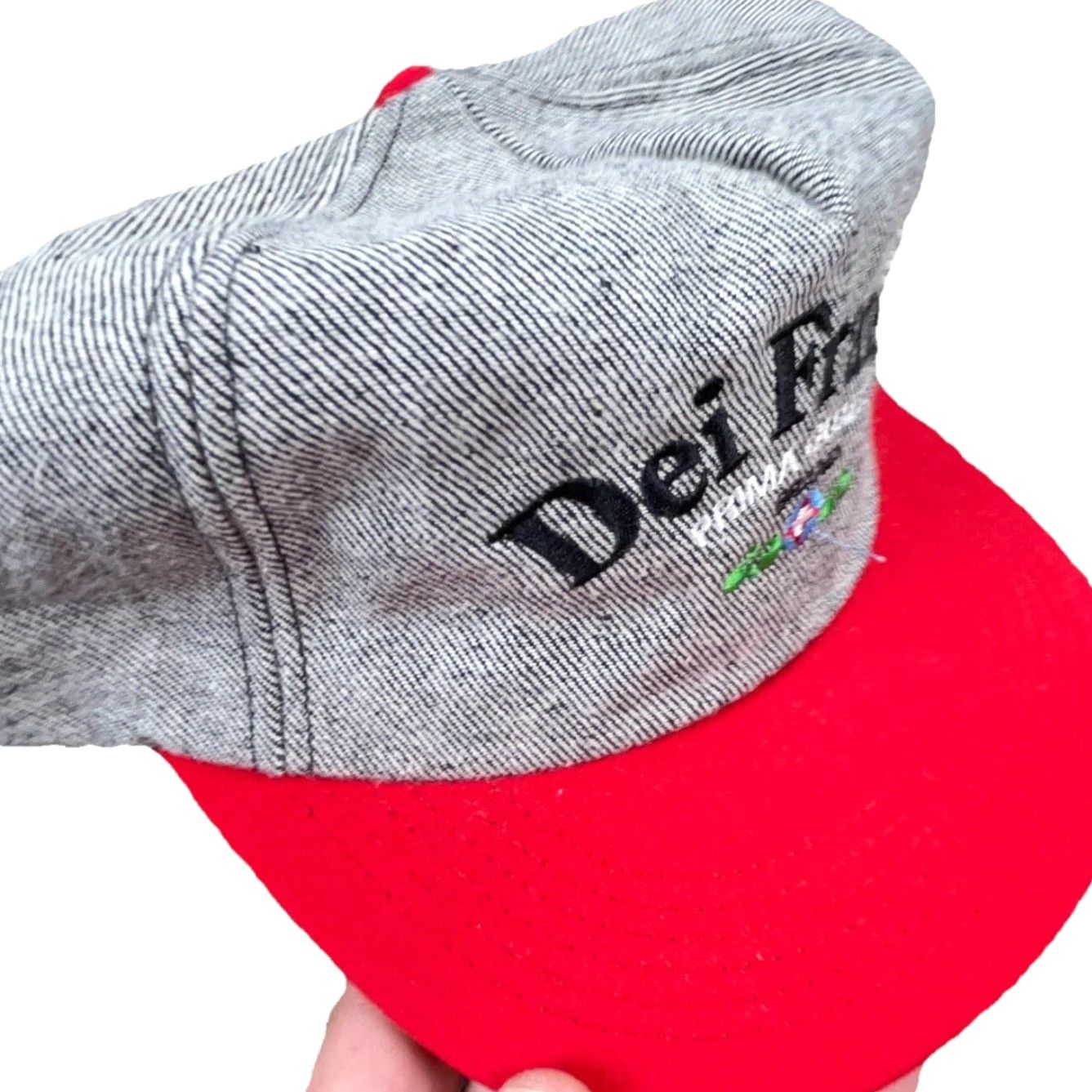 Denime VINTAGE K-products Trucker Hat Cap Snapback Gray Denim USA Farm 80s Dei Fratell Size ONE SIZE - 3 Thumbnail