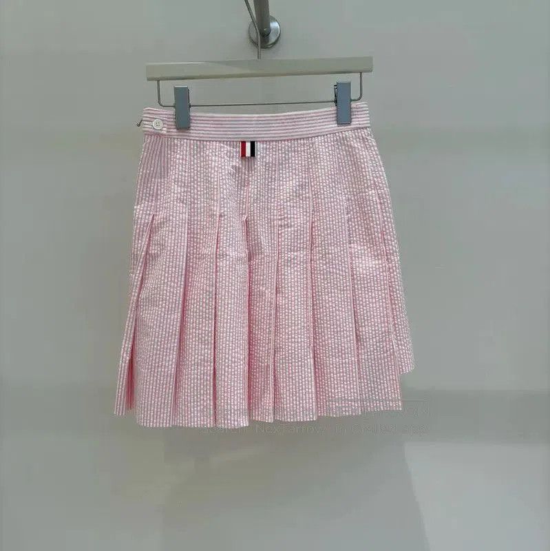 Thom Browne Thom Browne Pink Pleated Cotton Skirt . Size 23" - 2 Thumbnail