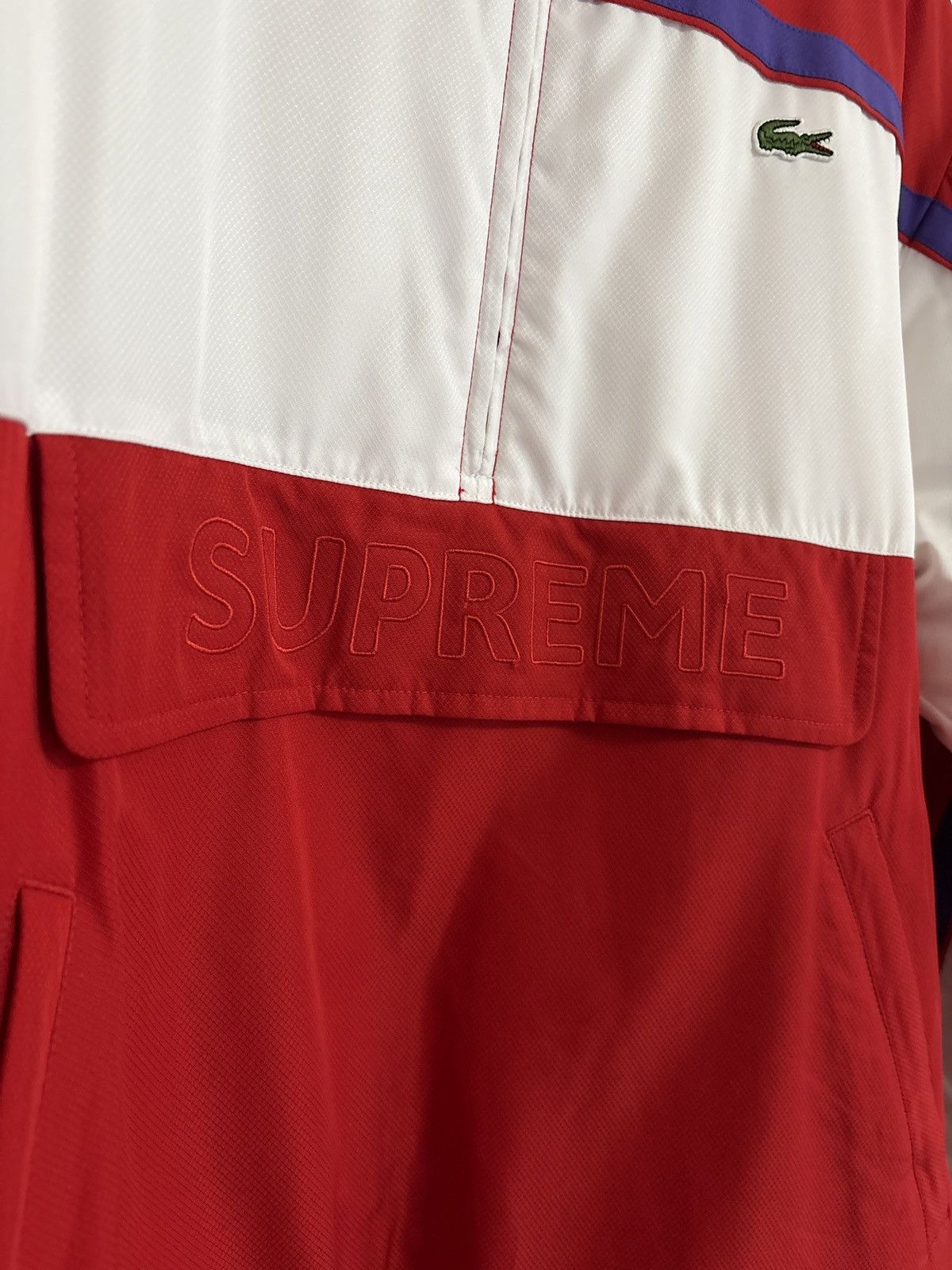 Lacoste × Supreme Puffy Half Zip Up Jacket ( FW19 ) Size US L / EU 52-54 / 3 - 2 Thumbnail