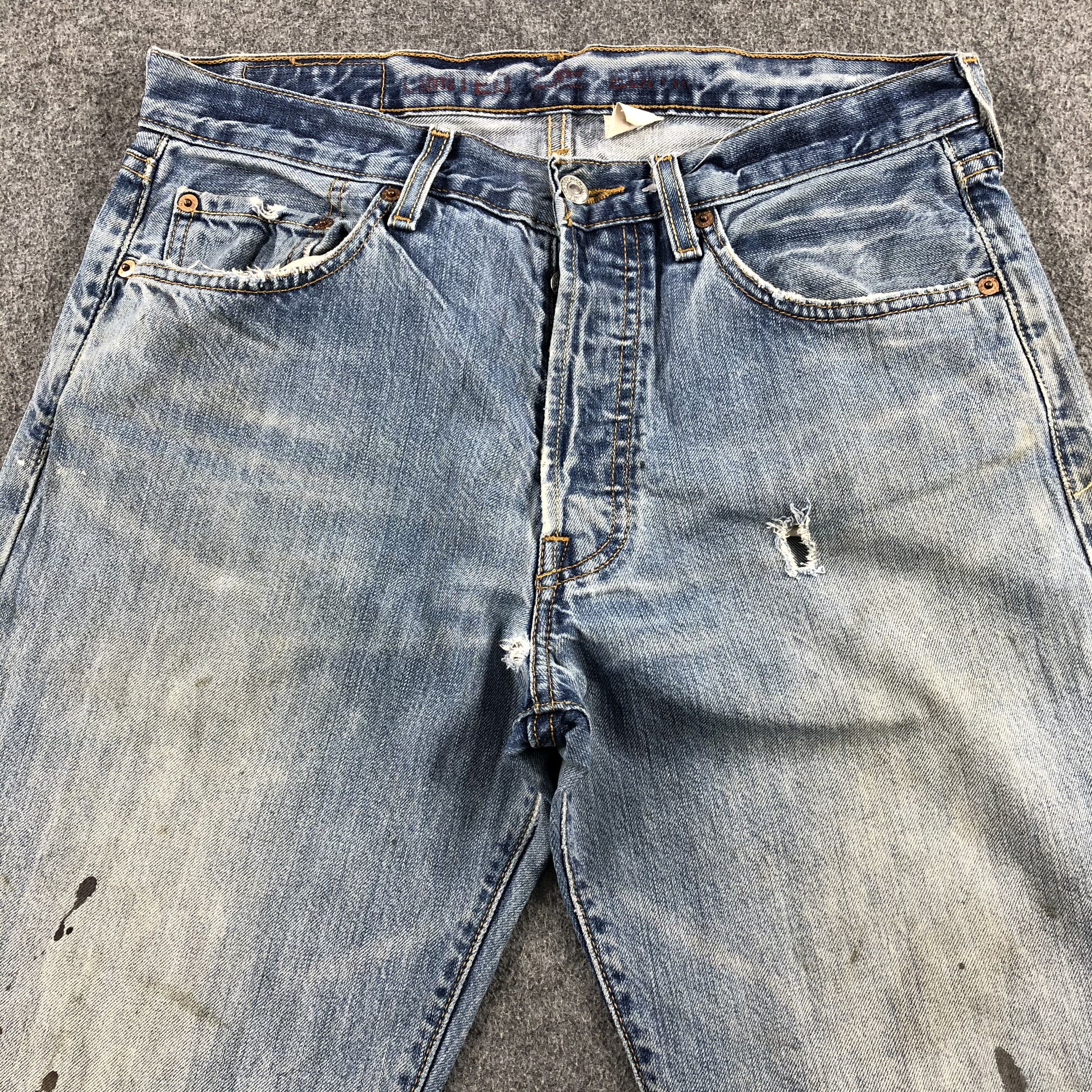 Levi's 90s Vintage Blue Wash Levis 501 Jeans-J1602 Size US 33 - 3 Thumbnail