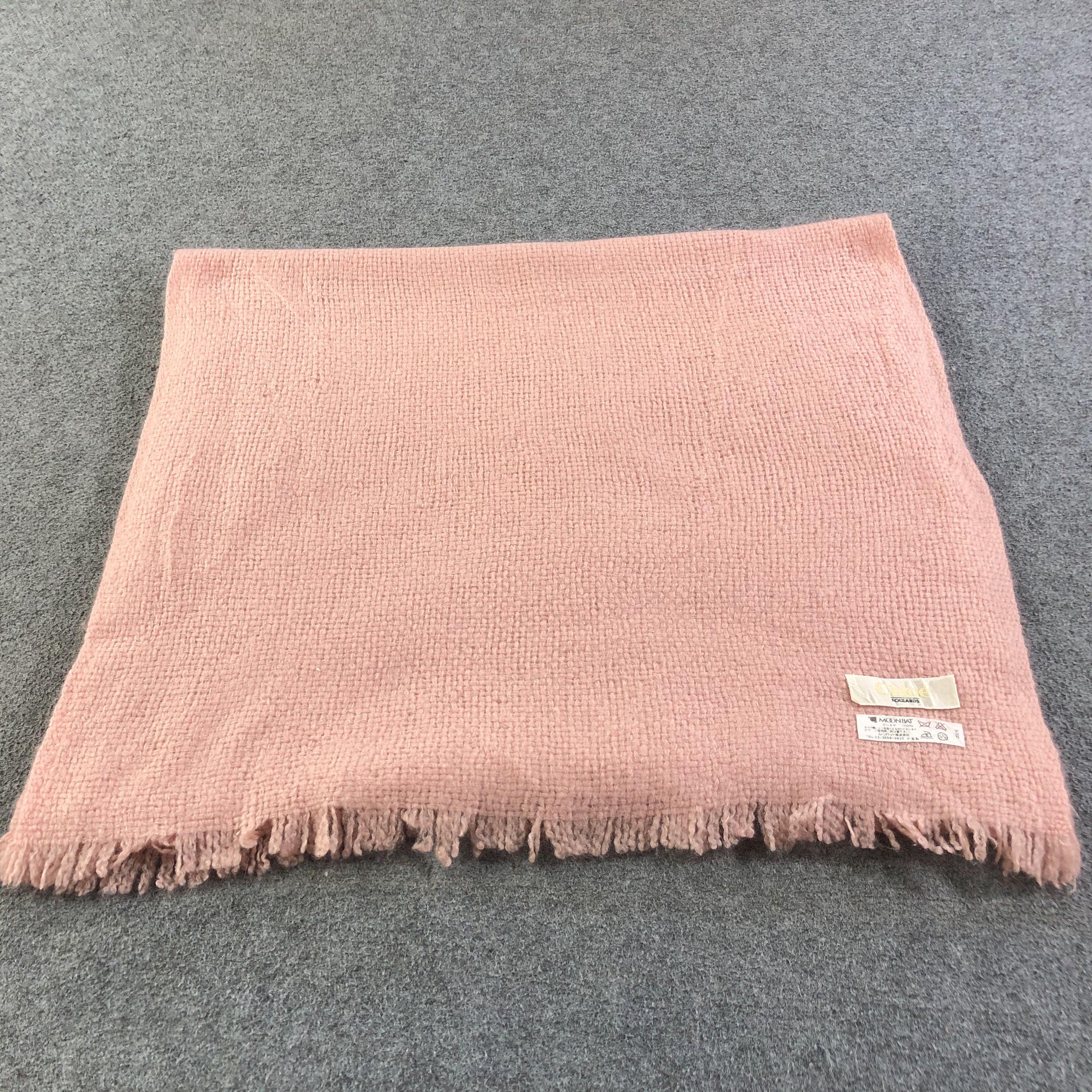 Vintage Chloe Pink Cashmere Scarf Muffler Shawl Wrap V1237 Size ONE SIZE - 2 Thumbnail
