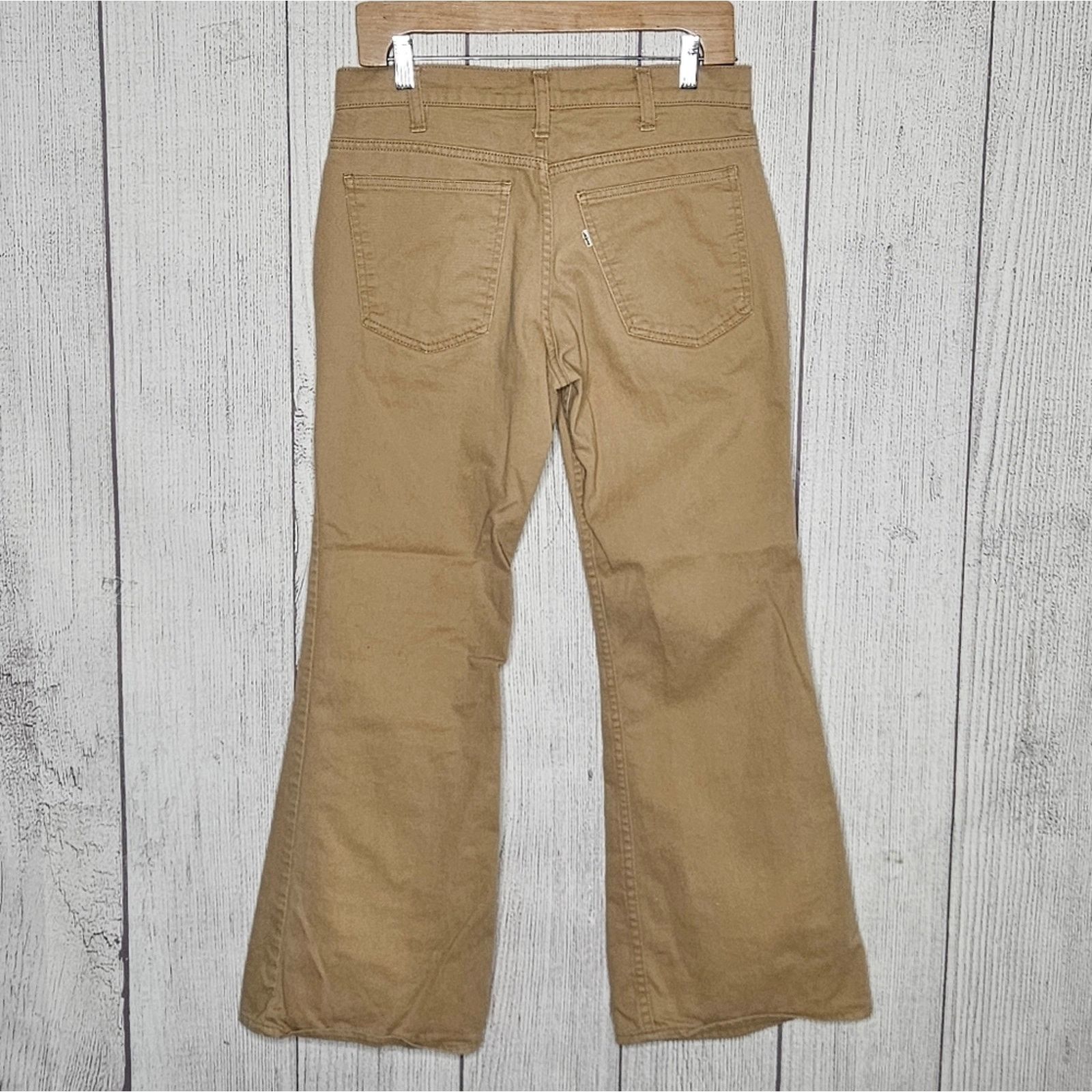 Levi's VTG 70s Levi's 693 Cut, Tan Bell Bottoms with White Tab Size 30" / US 8 / IT 44 - 4 Thumbnail