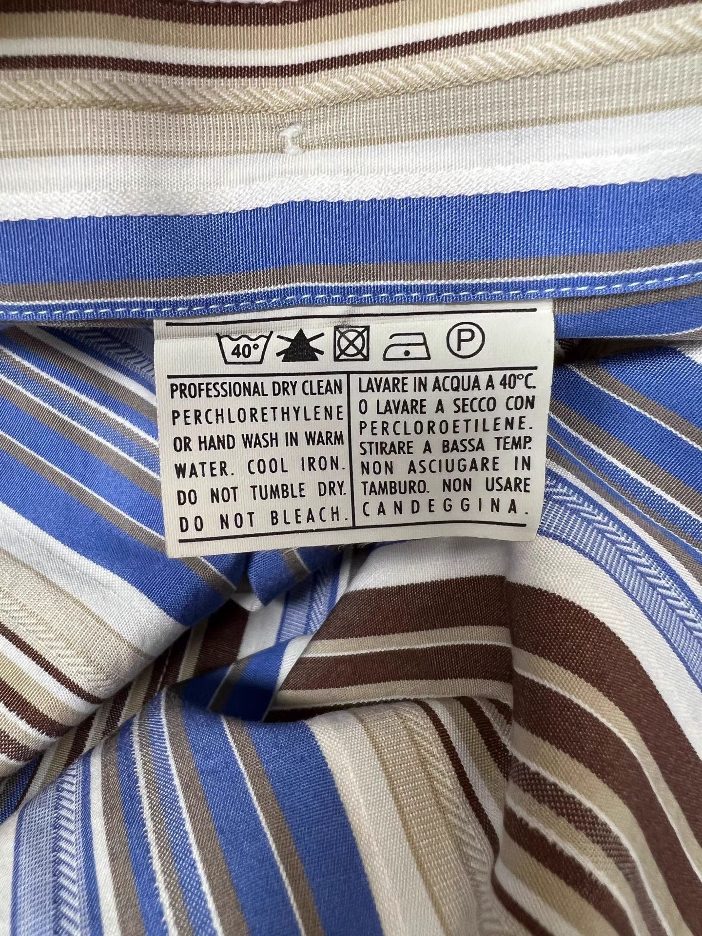 Salvatore Ferragamo FERRAGAMO Striped Long Sleeve Shirt Size US L / EU 52-54 / 3 - 3 Thumbnail