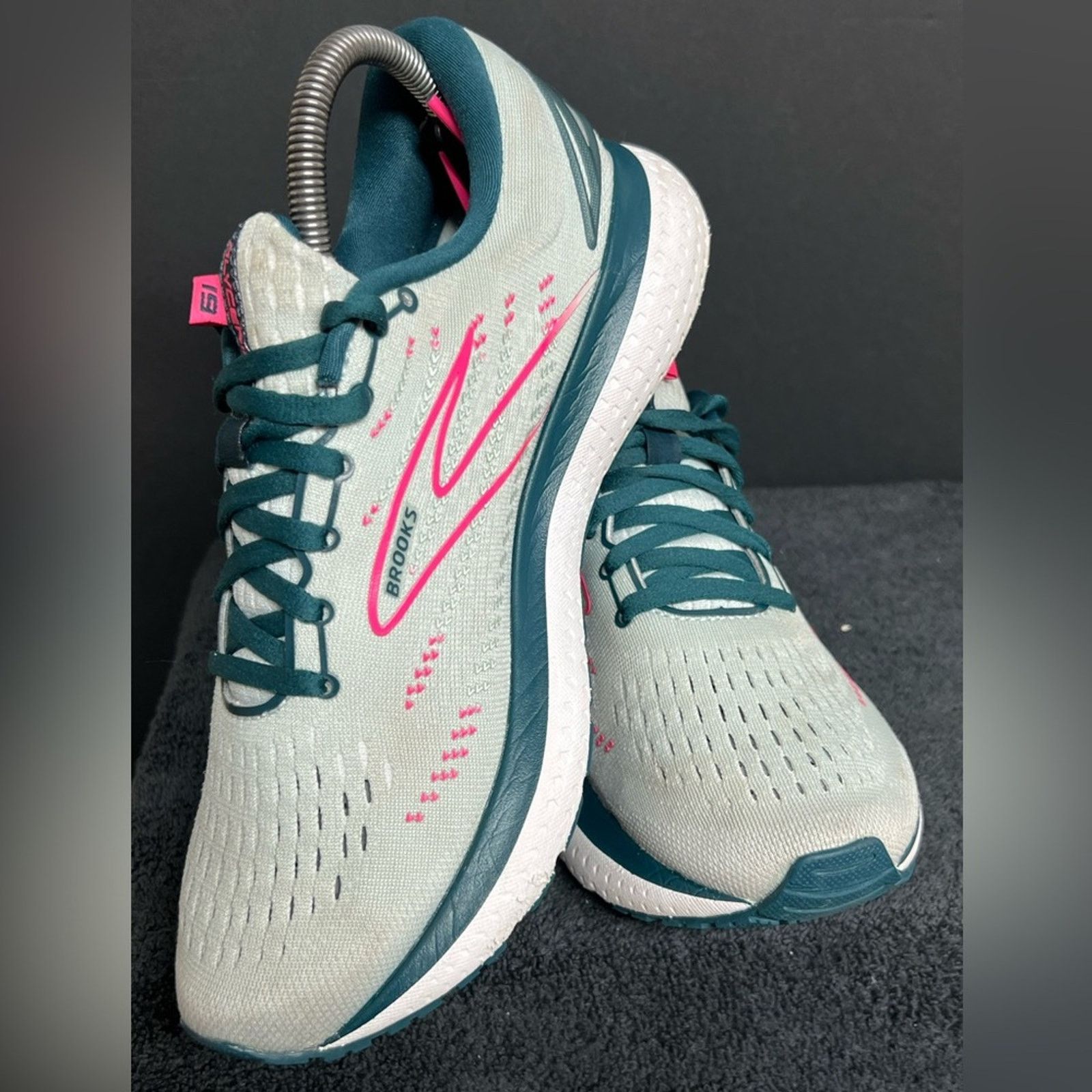 Brooks BROOKS Glycerin 19 Shoes WIDE Ice Flow Navy Pink Running Size US 9 / IT 39 - 4 Thumbnail