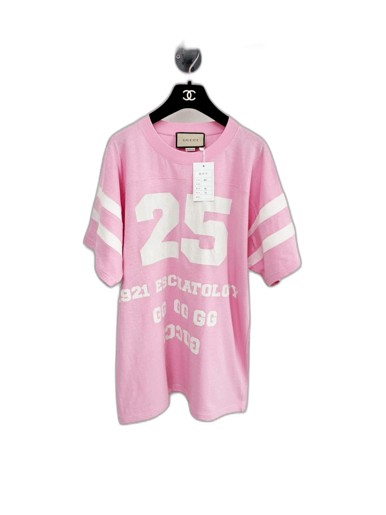 Gucci Short Sleeve Pink Top with Numbers