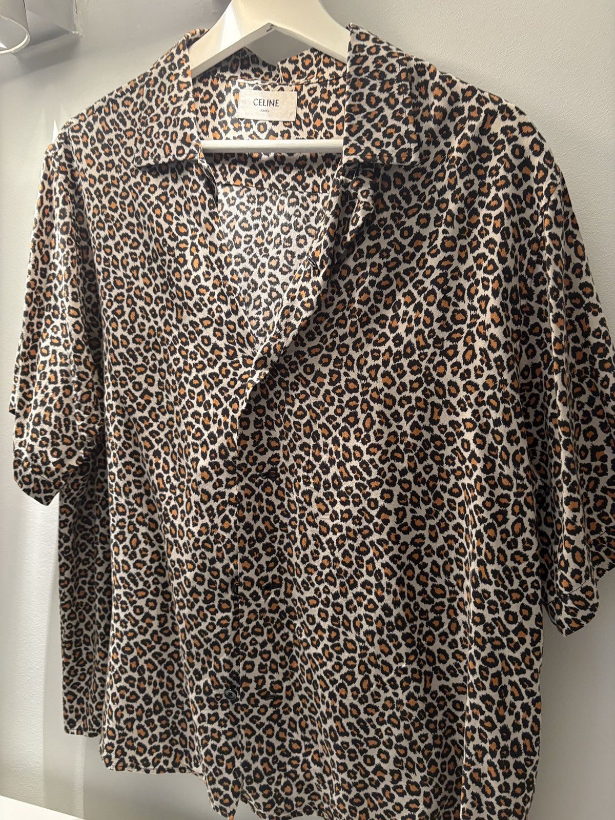 Celine Celine Leopard shirt Size US S / EU 44-46 / 1 - 5 Thumbnail