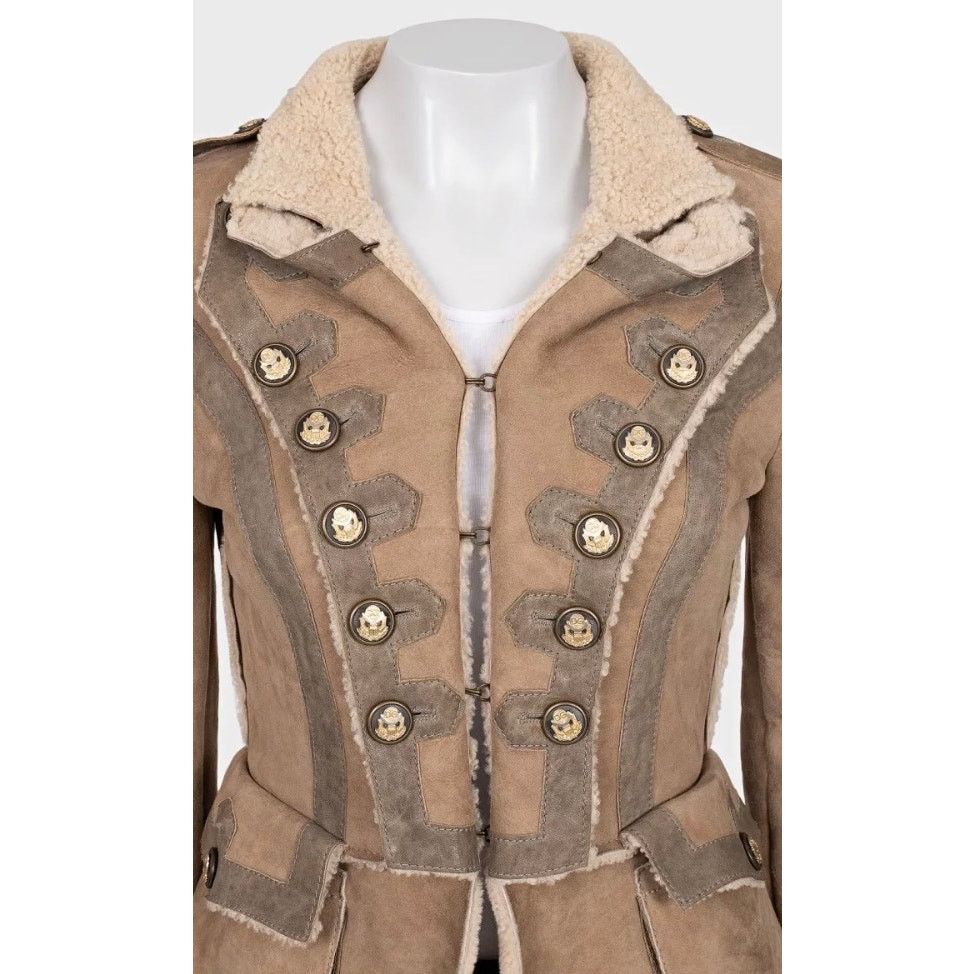 Dolce & Gabbana Dolce & Gabbana Brown Lambskin Shearling Coat Sz.40 (S) Size S / US 4 / IT 40 - 4 Thumbnail