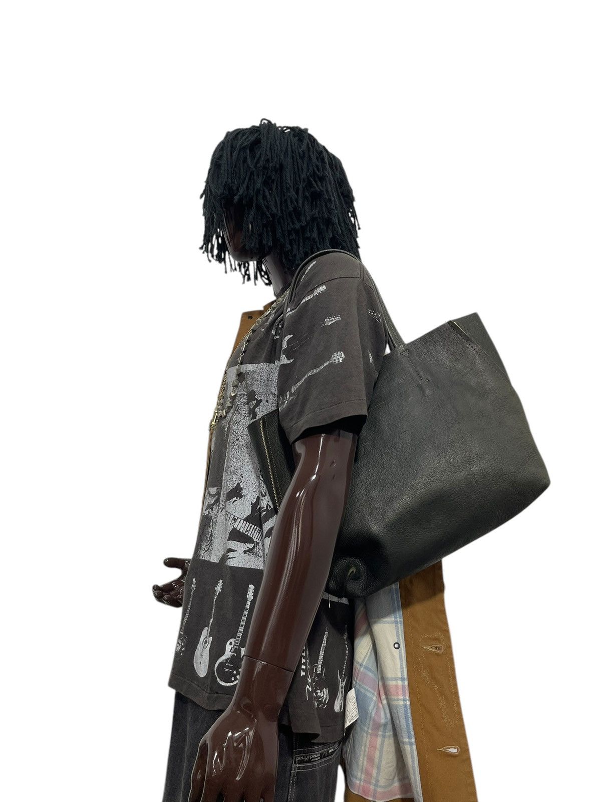 Genuine Leather Full Leather Plus Style Japan Tote Shoulder Bag 1🟩7 Size ONE SIZE - 3 Thumbnail