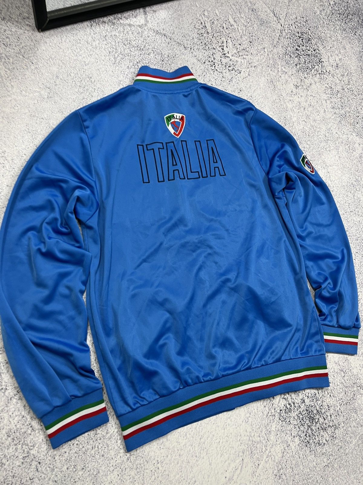 Vintage Italia Big Logo Hype Track Jacket Rare Italy Drill Blockcore Size US L / EU 52-54 / 3 - 11 Thumbnail