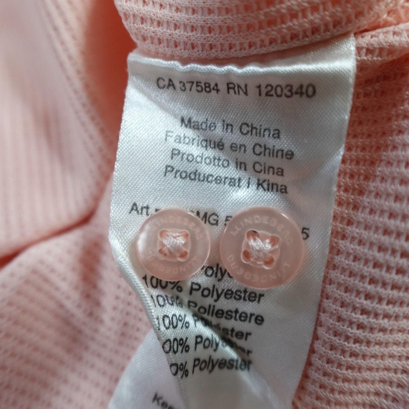 Lindbergh J. Lindberg Mens Polo Shirt L Pink Solid Performance Golf Embroidered Short Sleeve Collared Shirt Mens Size US L / EU 52-54 / 3 - 6 Thumbnail