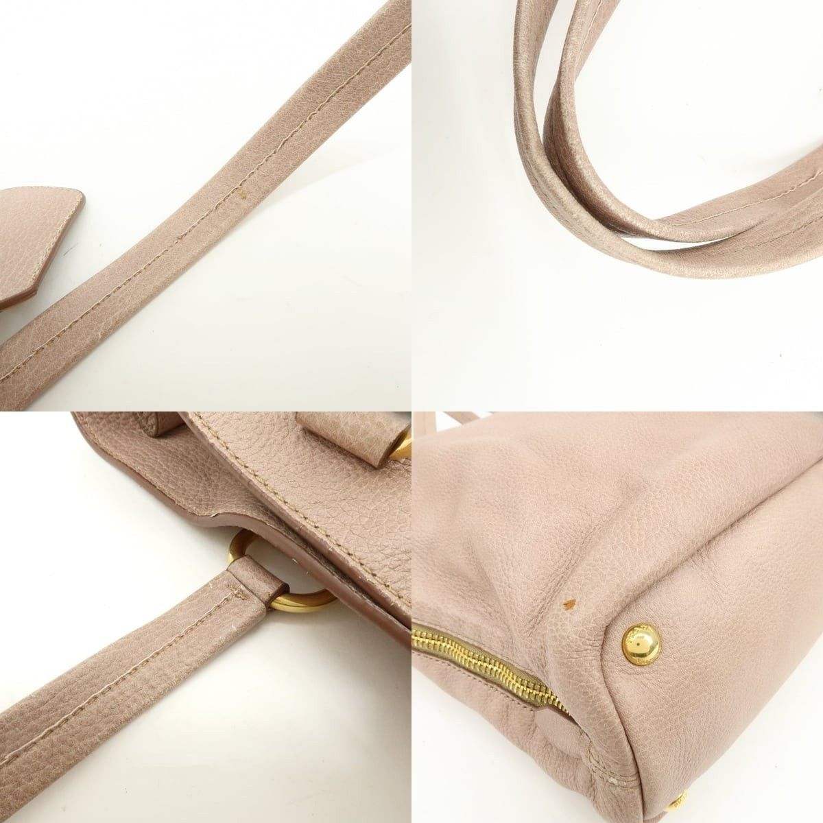 Prada Prada Logo Calfskin Tote Pink Size ONE SIZE - 4 Thumbnail