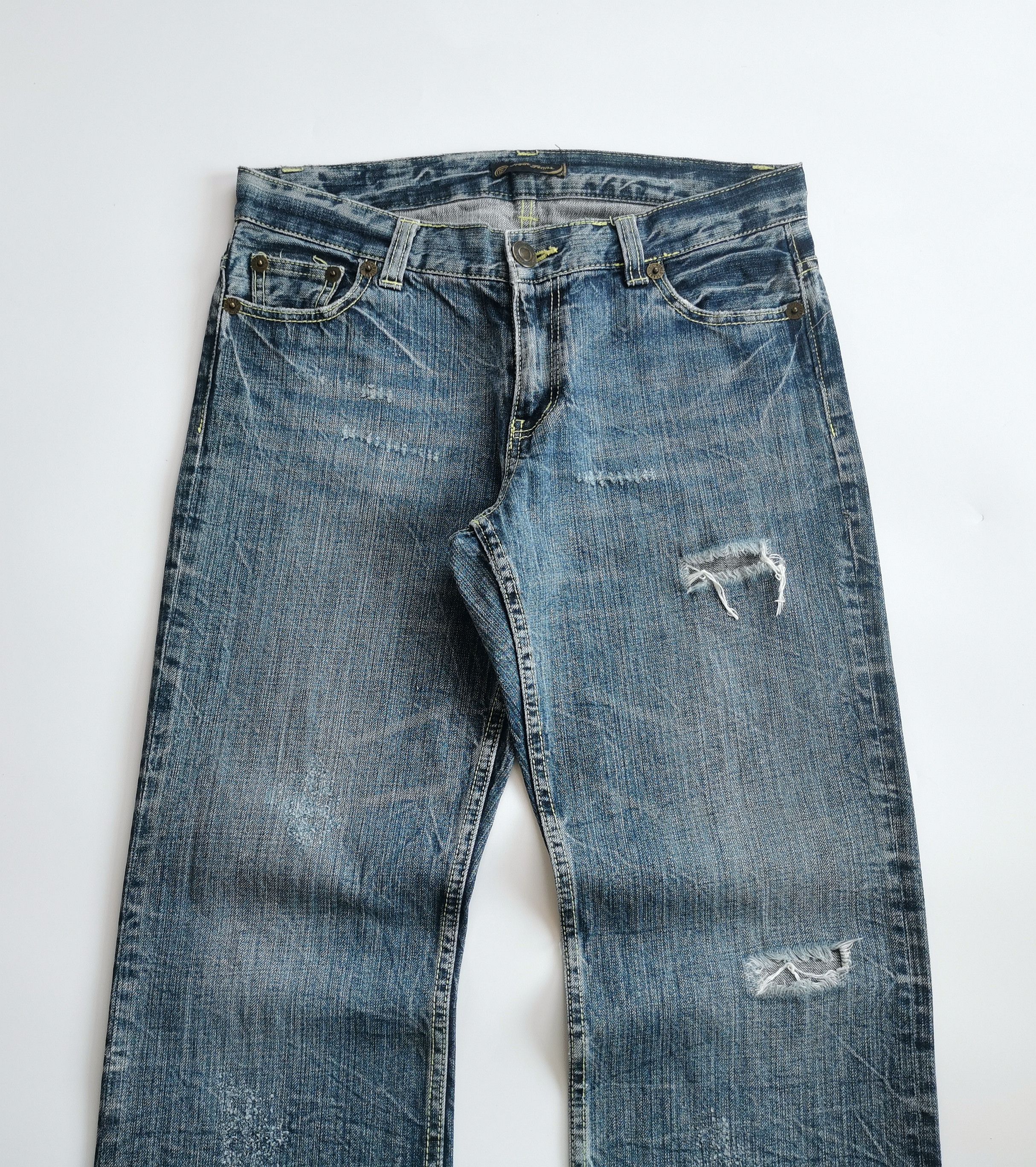 Hysteric Glamour RARE❤️‍🔥FLARE JEANS DISTRESSED ORIRIN RIPPED FLARED JEANS Size US 32 / EU 48 - 6 Thumbnail