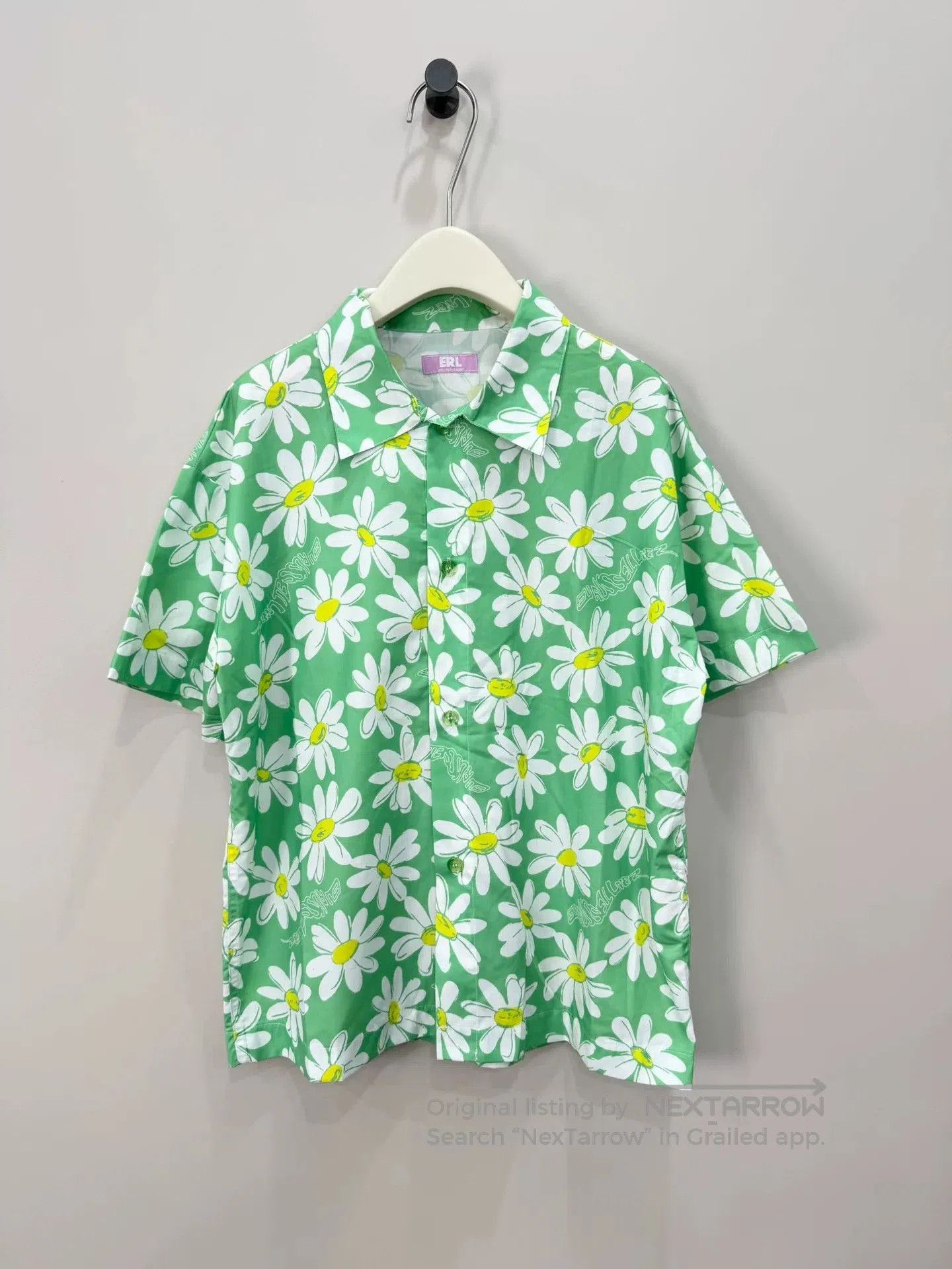 ERL Erl Green Daisy Print Shirt. Size S / US 4 / IT 40 - 1 Thumbnail