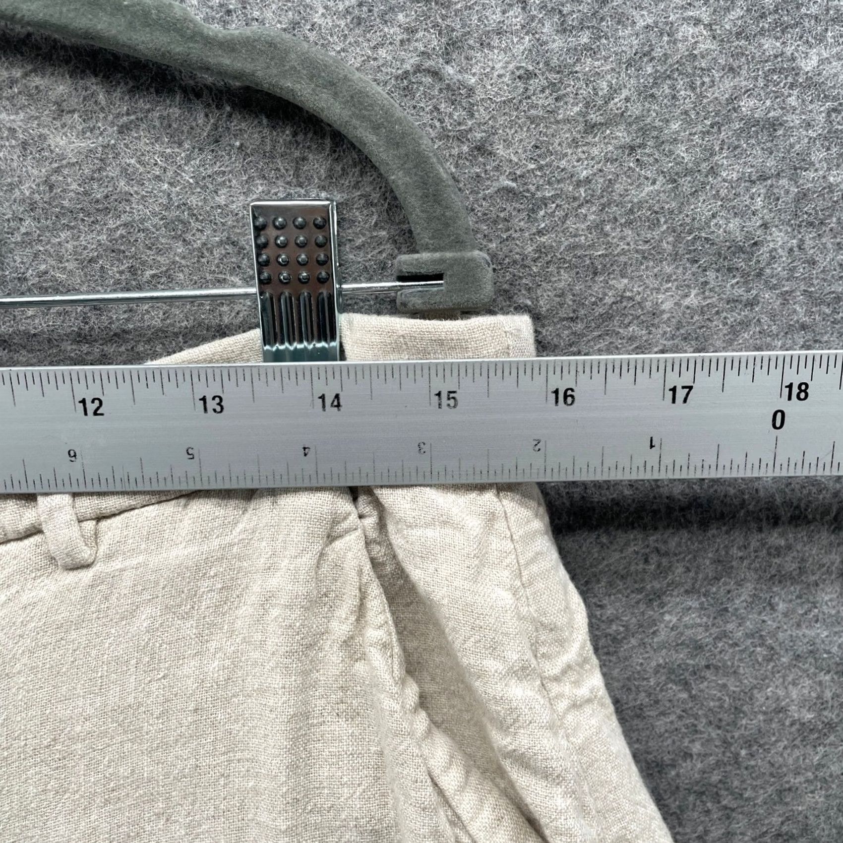Abercrombie & Fitch Abercrombie & Fitch Curve Wide Leg Linen Blend Dress Pants Womens 30 Beige Wide-Leg Front Pockets Stretch Comfortable High Rise Review: 10 / 20 Size 30" / US 8 / IT 44 - 5 Thumbnail