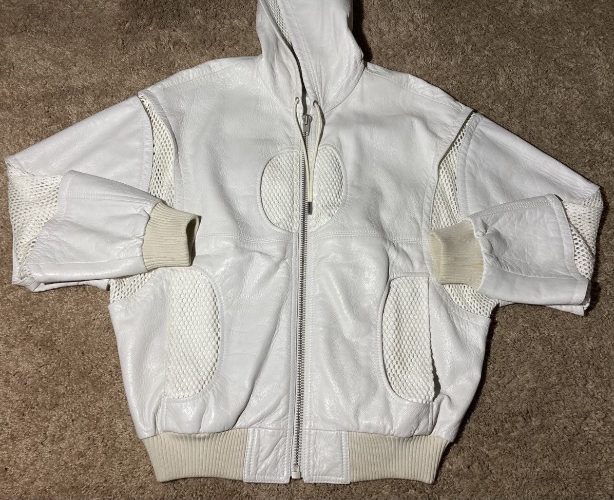 Celine SS22 Celine Leather Bonded Mesh Hooded Teddy Jacket 44 Hedi Size US XS / EU 42 / 0 - 1 Thumbnail