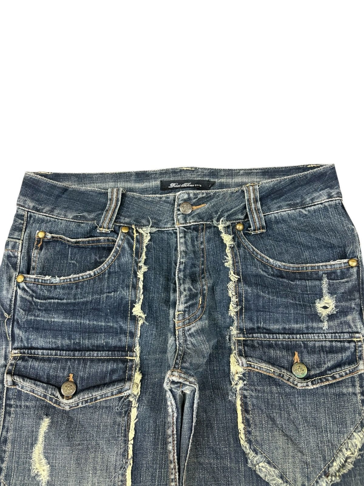 Japanese Brand Vintage Japanese Mud Wash Bush Pants Distressed Loose Jeans Size US 33 - 4 Thumbnail