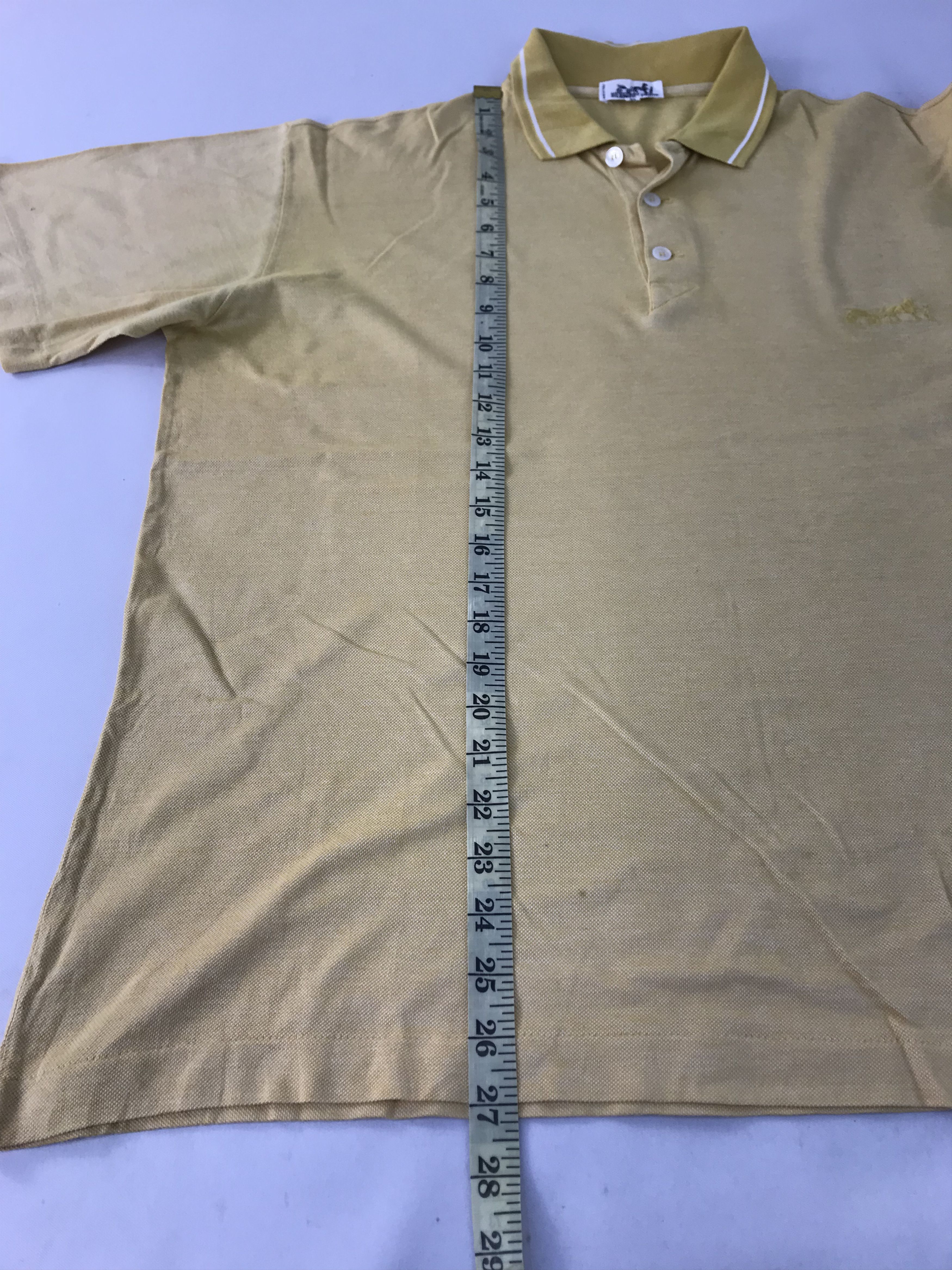 Hermes 90s Hermes Paris Polo Tee Plain Embroidery Logo
