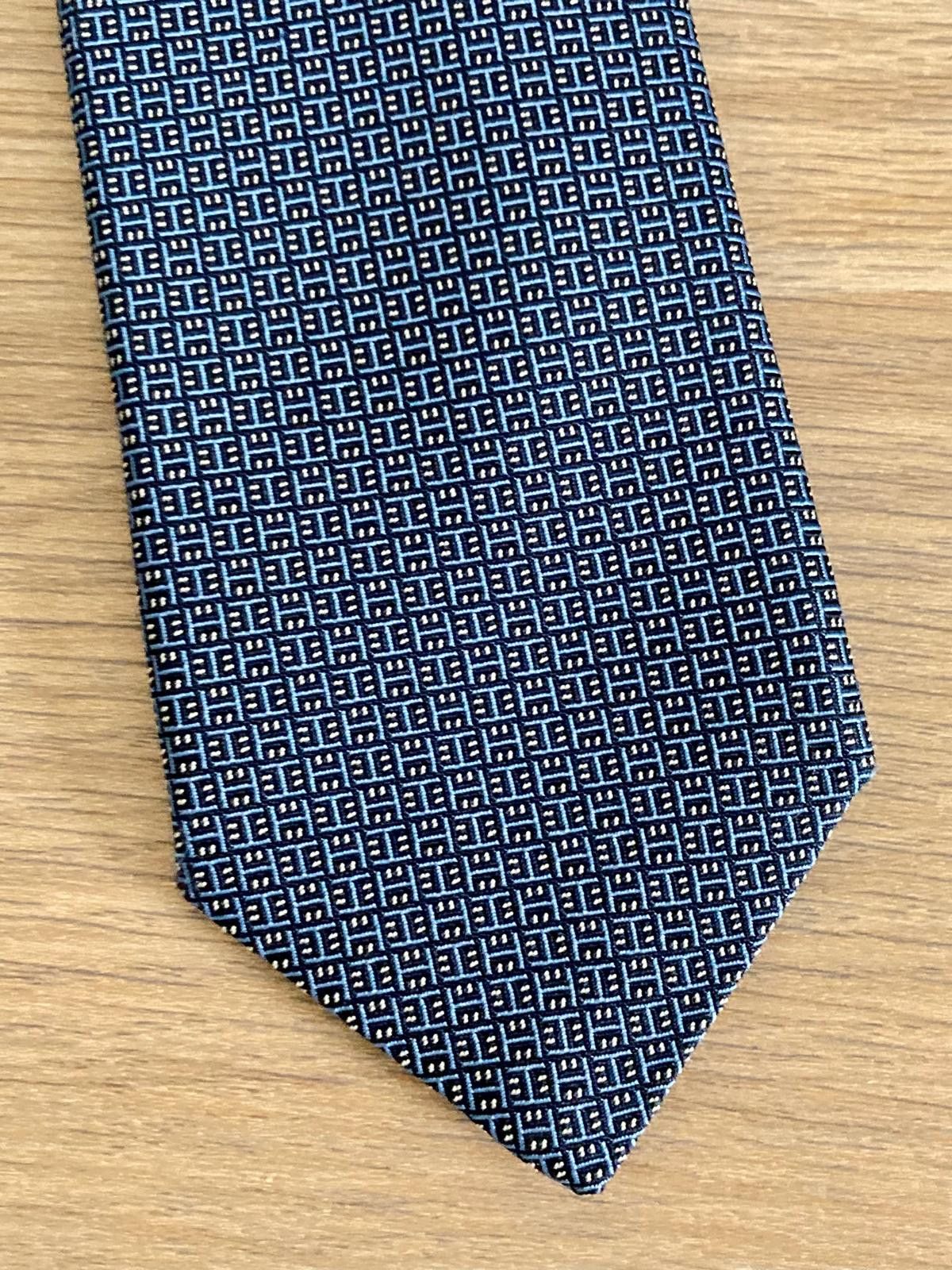Hermes Blue Hermès Tie Size ONE SIZE - 1 Thumbnail