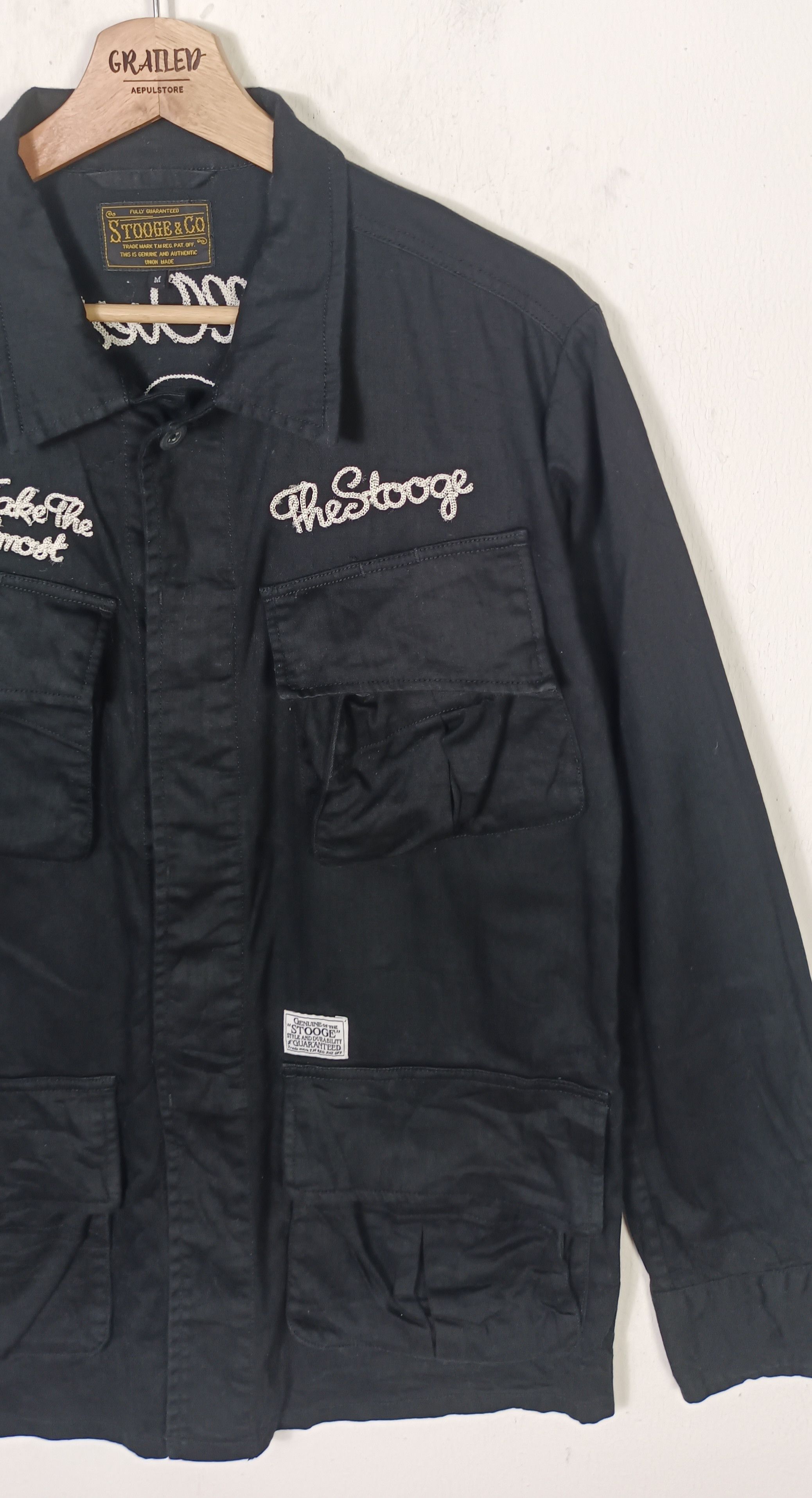 Japanese Brand Stooge & co Skull "Riding All OverThe World " Jacket Size US M / EU 48-50 / 2 - 5 Thumbnail