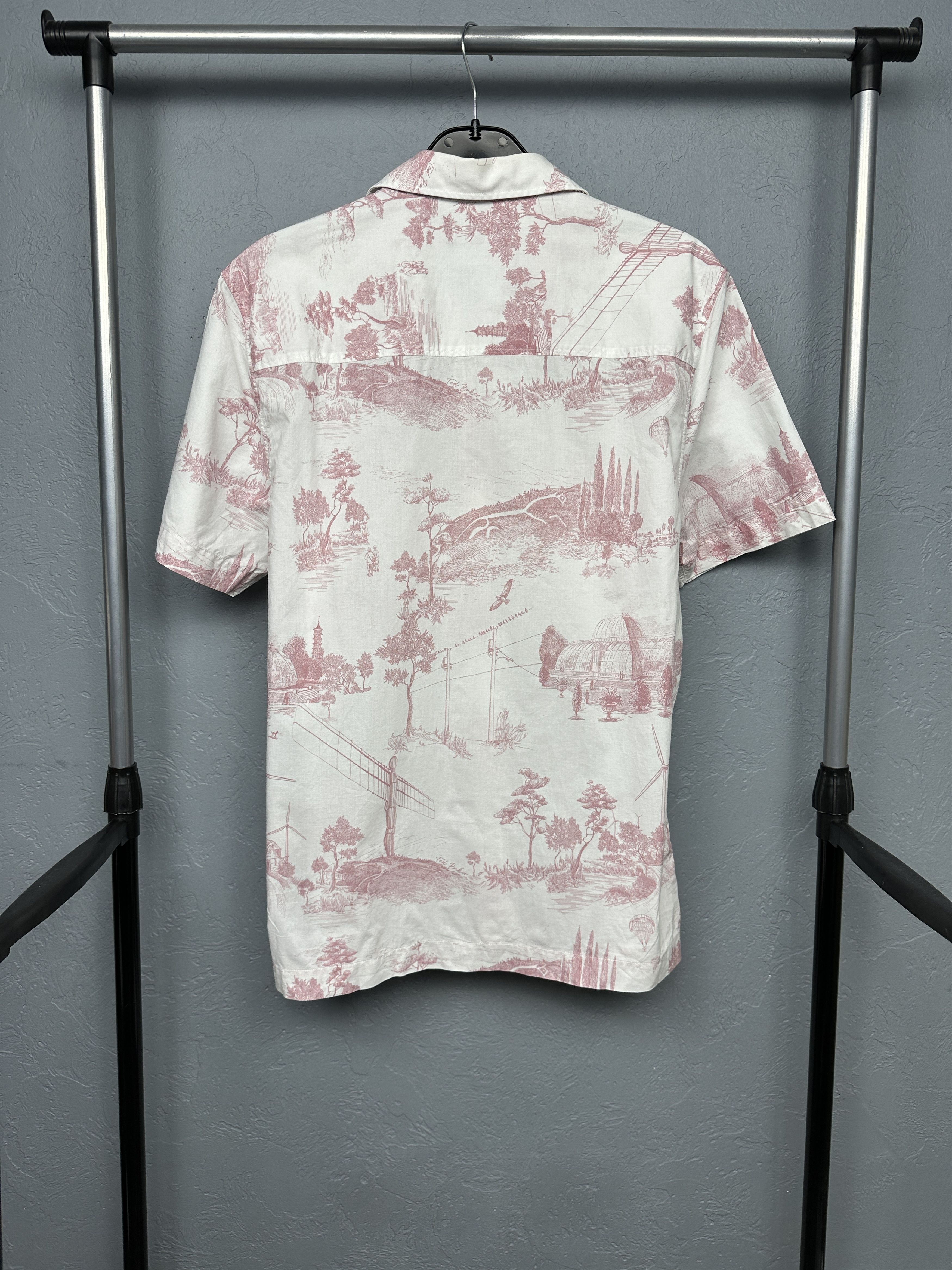 Ted Baker Ted Baker Mens Hawaiian Shirt Size US M / EU 48-50 / 2 - 6 Thumbnail