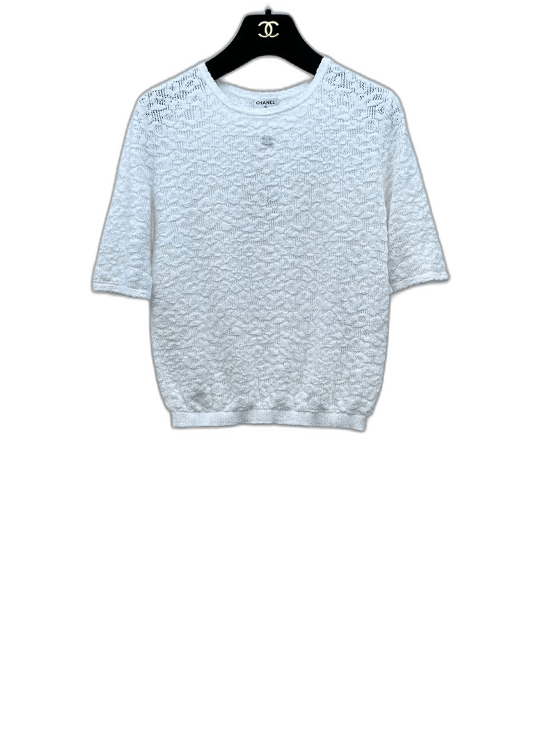 Chanel Chanel Short Sleeve Embroidered Top -2505 Size US S / EU 44-46 / 1 - 1 Thumbnail