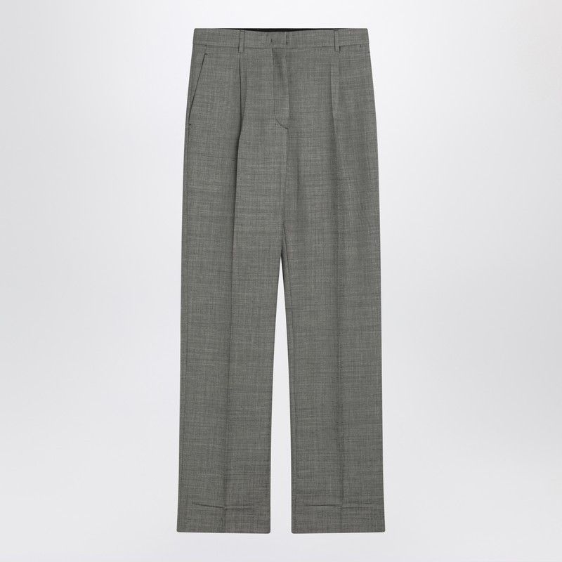 Prada Prada Wide Grey Trousers In Wool Size 28" / US 6 / IT 42 - 1 Thumbnail