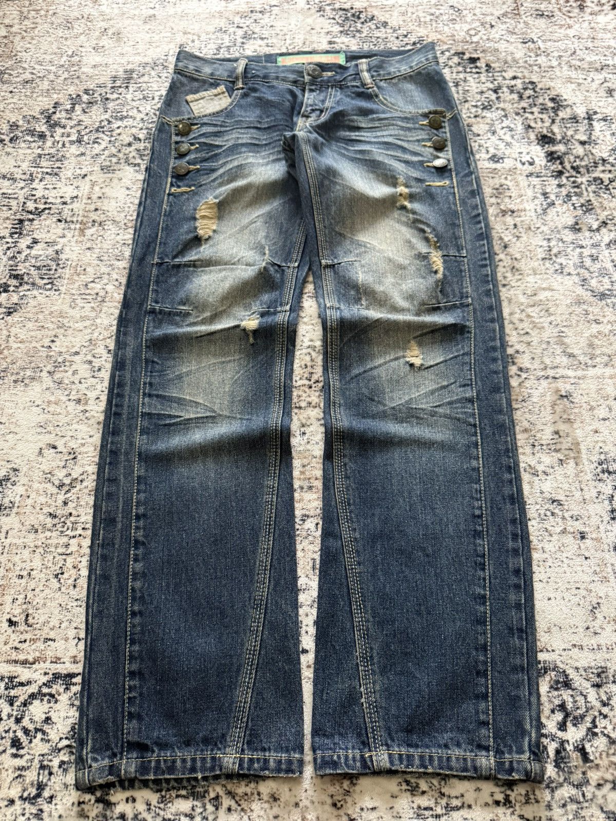 Hysteric Glamour BlueMoon Japan Paneled Surf Edition Straight Jeans Size US 30 / EU 46 - 1 Thumbnail