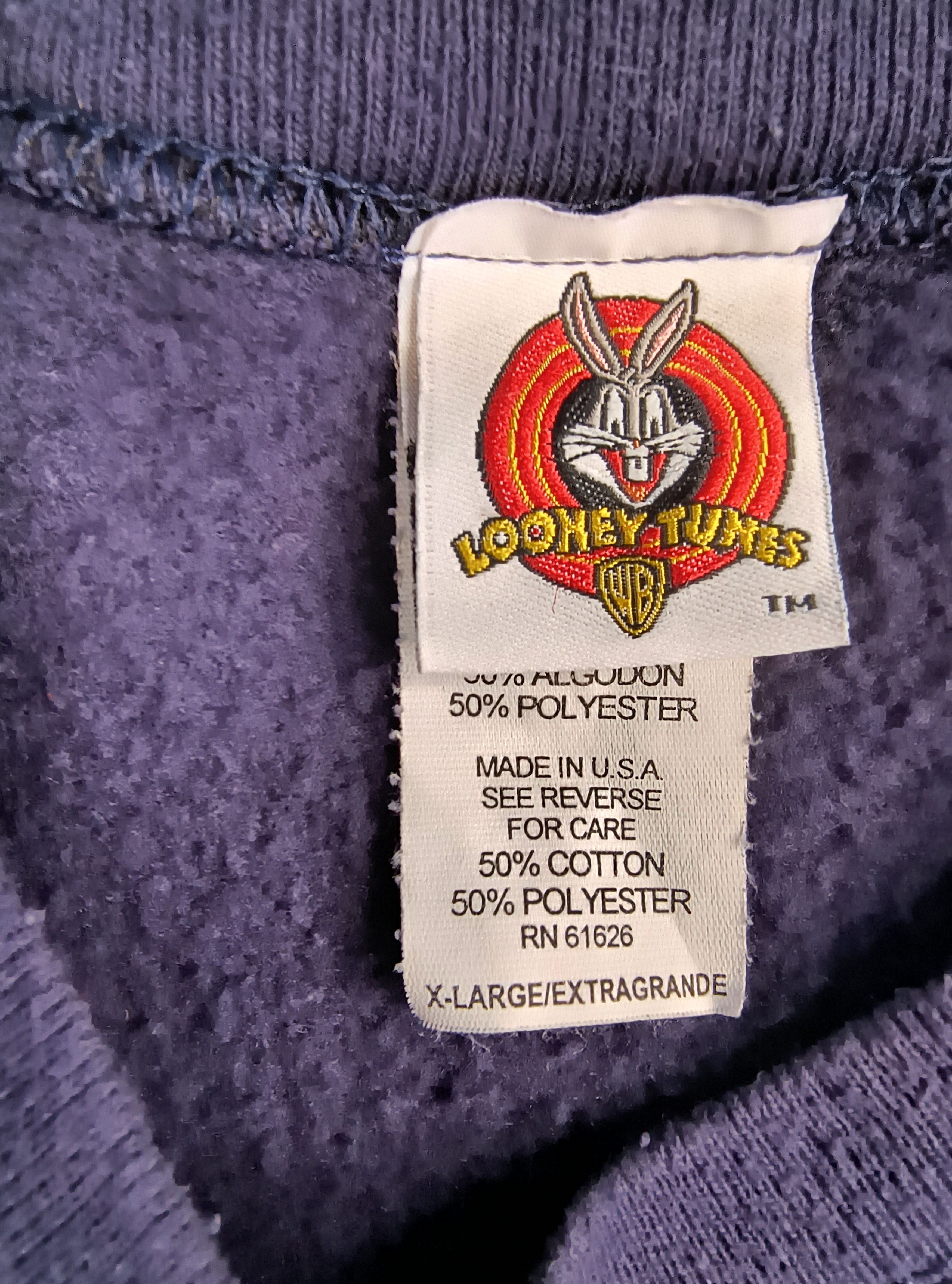 Vintage Vintage Taz Looney Tunes 1997 crewneck sweatshirt Size US XL / EU 56 / 4 - 5 Thumbnail