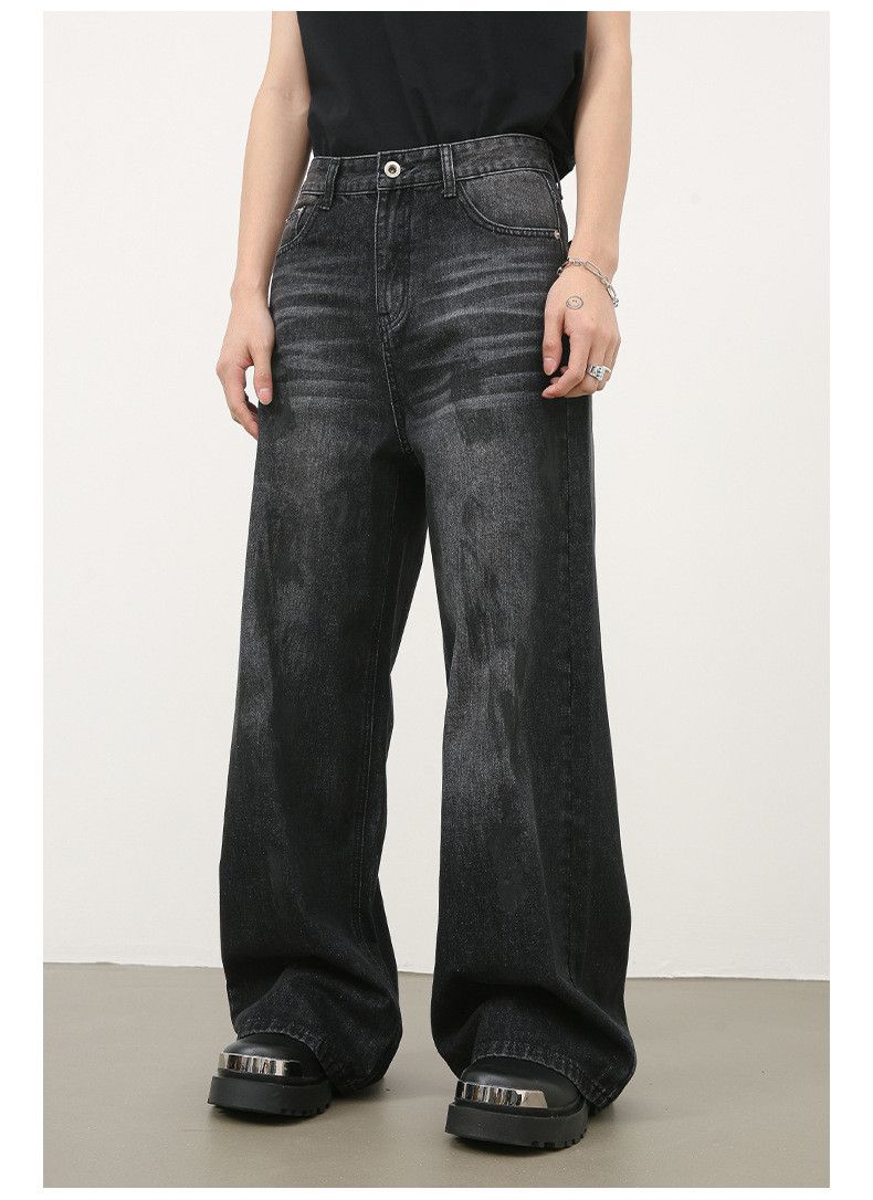 Japanese Brand × Jean Men's retro American street distressed loose straight jeans Size US 32 / EU 48 - 1 Thumbnail