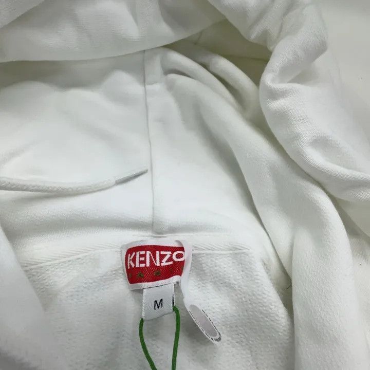 Kenzo KENZO Floral Embroidered White Hoodie -2507 Size M / US 6-8 / IT 42-44 - 4 Thumbnail