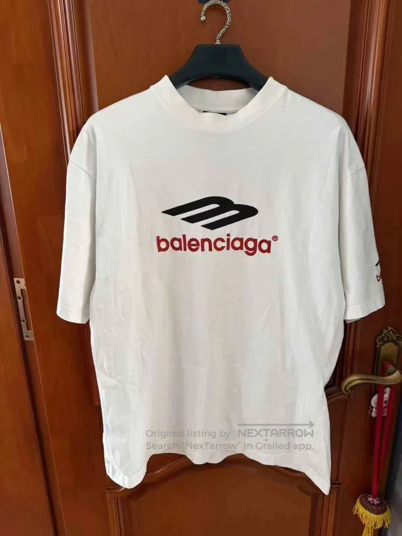 Balenciaga Balenciaga 3B Embroidered Logo Short Sleeve T-Shirt Size US M / EU 48-50 / 2 - 1 Thumbnail