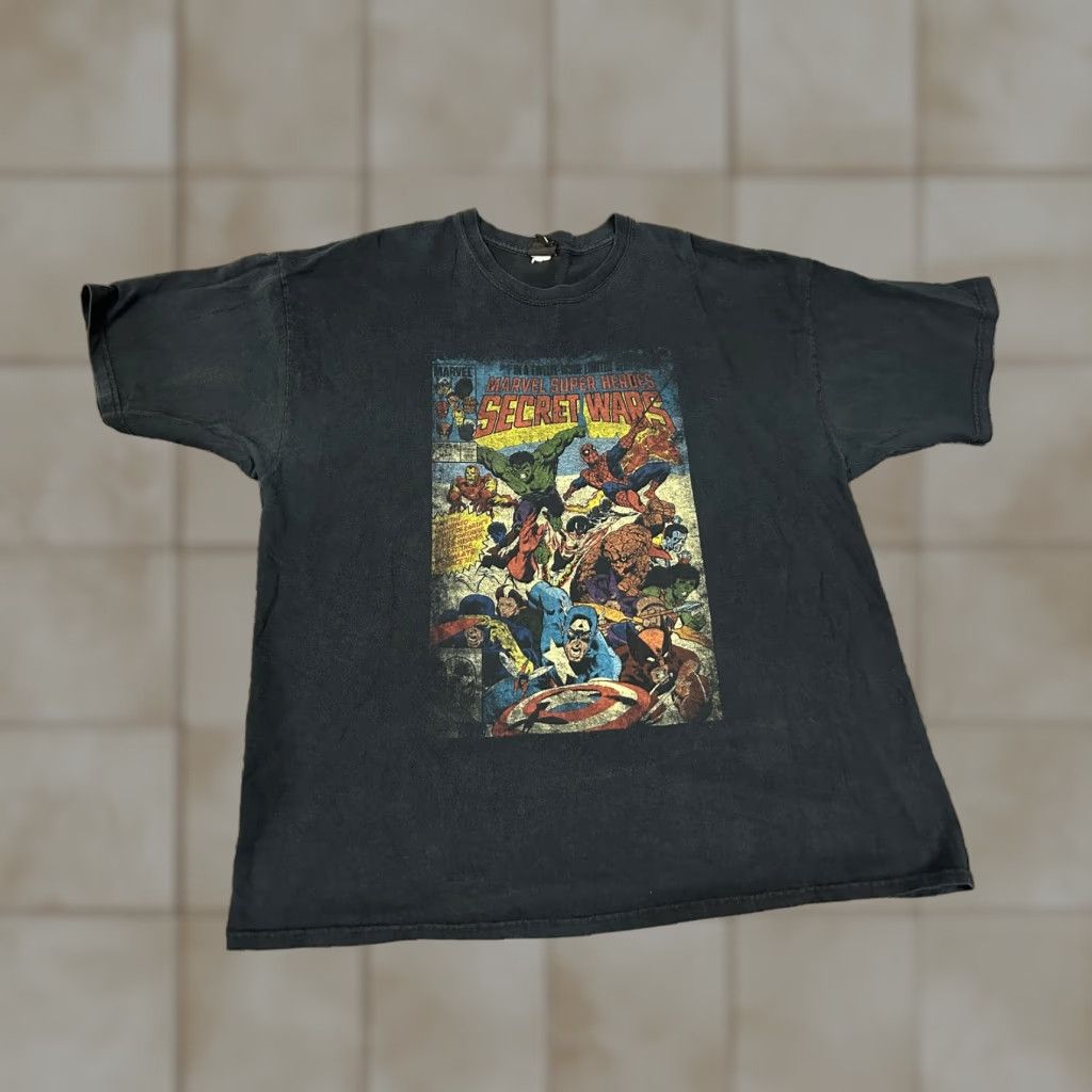Mad Engine VINTAGE Marvel Secret Wars Shirt Mens XL Black Mad Engine Captain America Hulk Graphic Size US XL / EU 56 / 4 - 1 Thumbnail