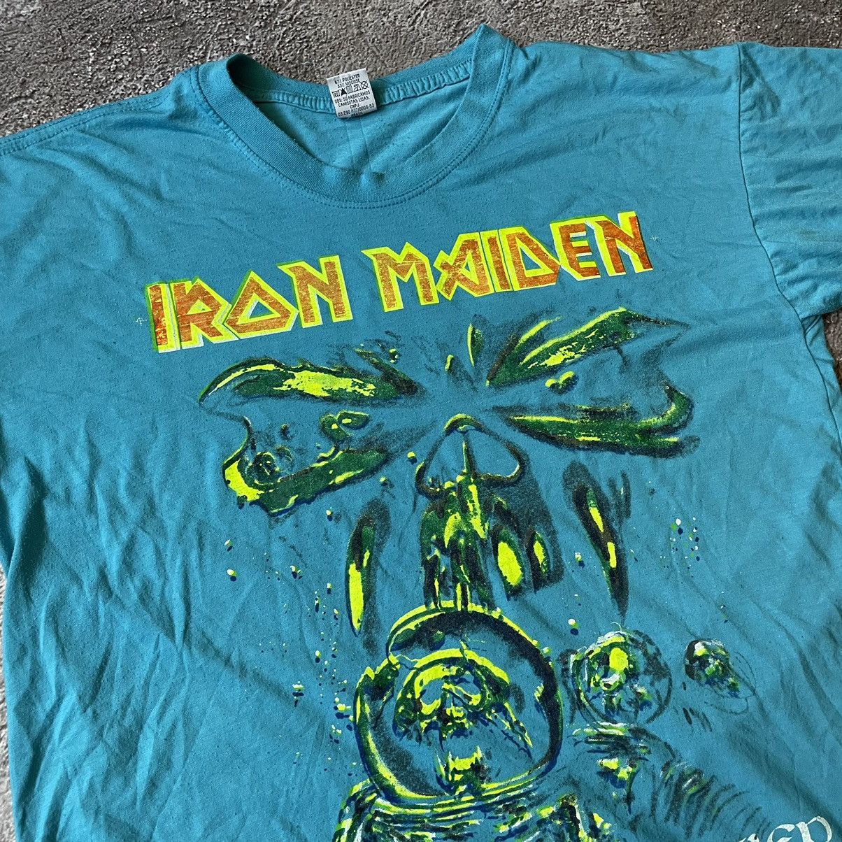 Vintage Vintage 90s Iron Maiden Sun Faded Band Graphic Tee Grunge XL Size US XL / EU 56 / 4 - 5 Thumbnail