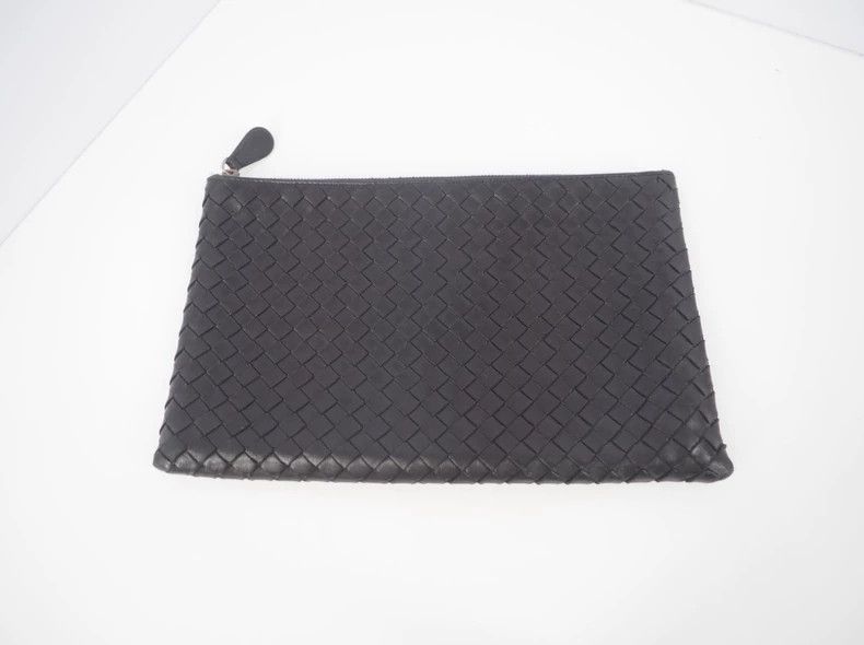 Bottega Veneta Bottega Veneta 2010 BV Black Checkered Weave Small Handbag Size ONE SIZE - 1 Thumbnail