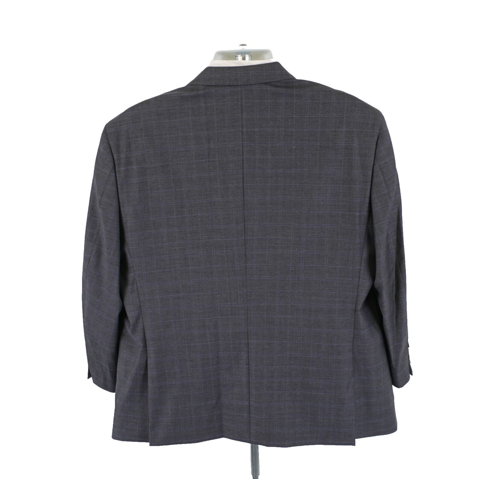 Tommy Hilfiger Tommy Hilfiger Wool Blend Gray W/ Blue Windowpane 2 Piece Su Size 46S - 10 Thumbnail
