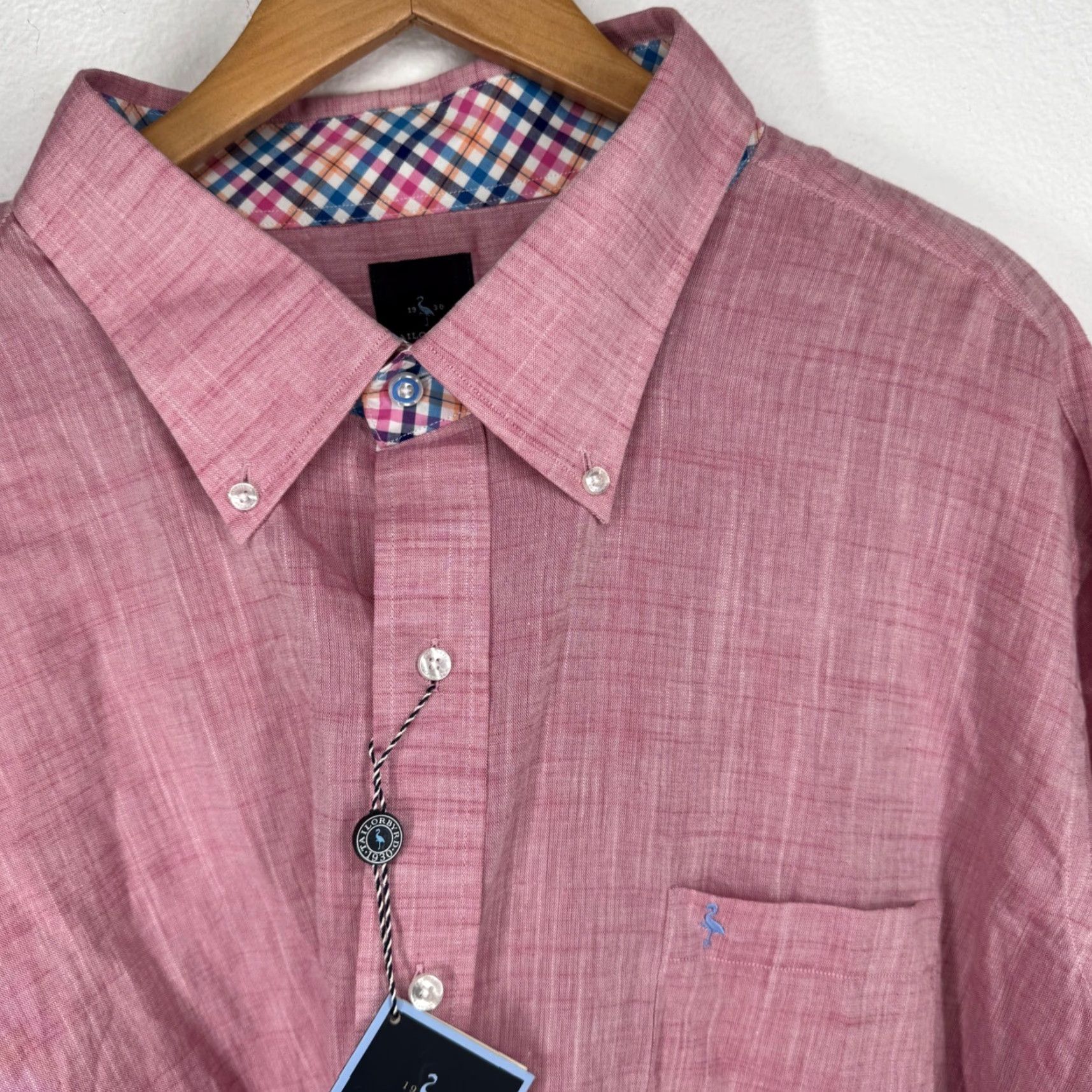 Tailorbyrd Tailorbyrd Mens Chambray Button Shirt Long Sleeve 3XL NEW Contrast Flip Cuffs Size US XXL / EU 58 / 5 - 5 Thumbnail
