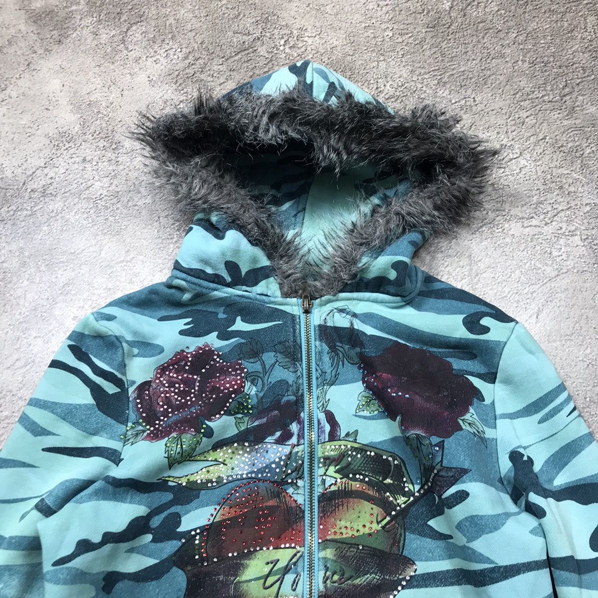Vintage Y2K Camo Hoodie Jacket All Over Print Avant Garde Normcore M Size M / US 6-8 / IT 42-44 - 3 Thumbnail