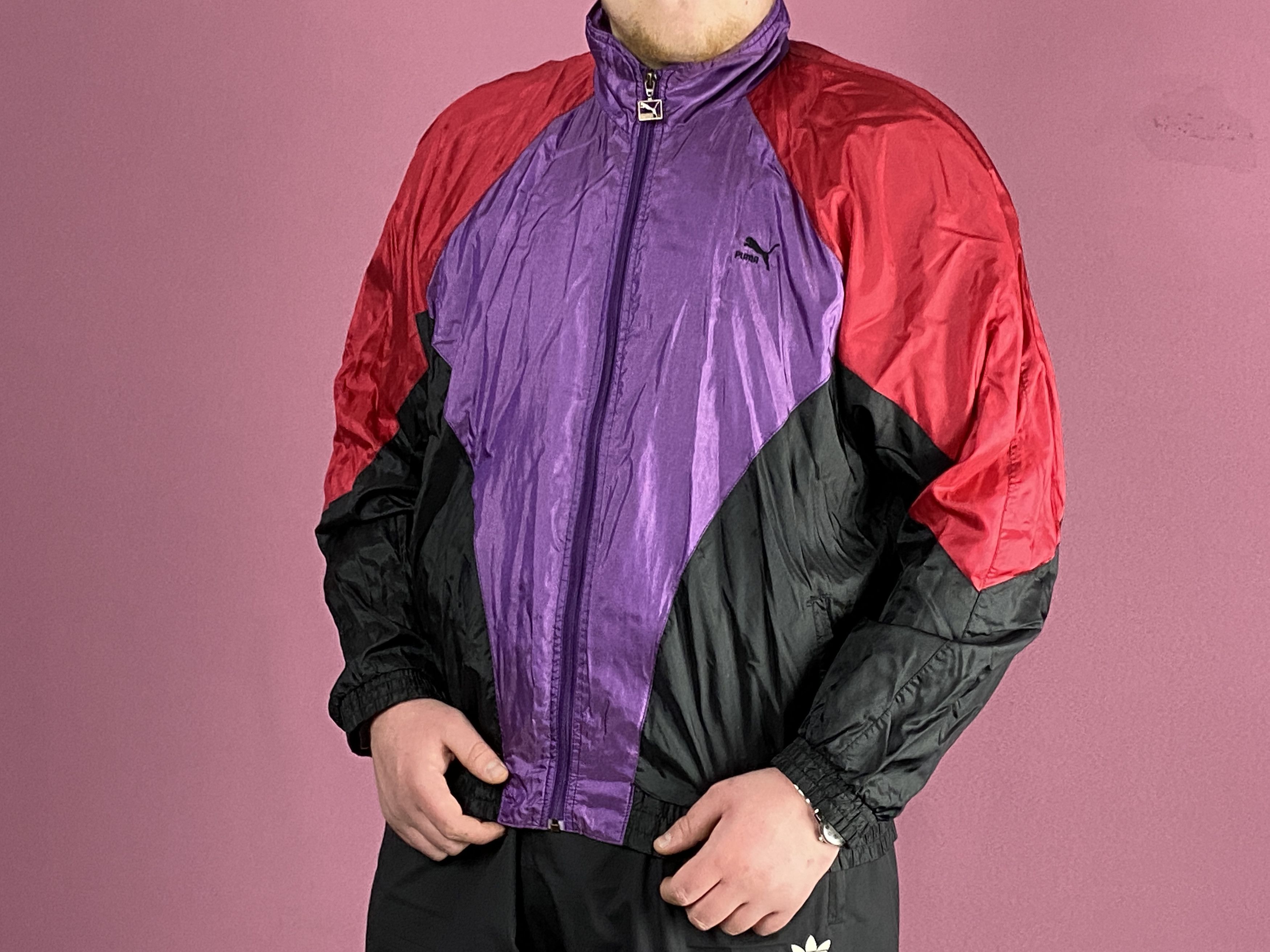 Puma × Vintage 90s Puma Vintage Men's Windbreaker Jacket - XXL Size US XXL / EU 58 / 5 - 4 Thumbnail