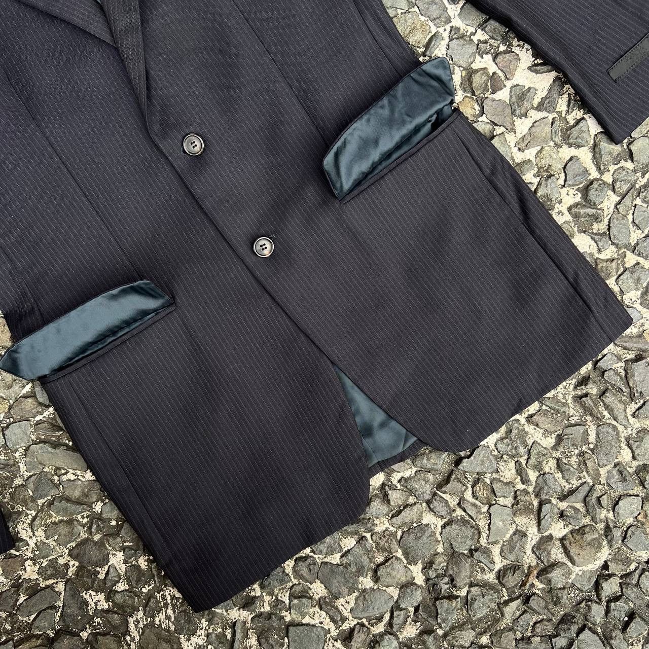 Prada Early 2000s Sleeve Tag Pinstripe Wool Menswear Set