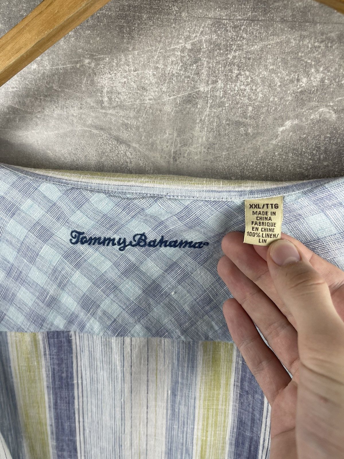 Tommy Bahama × Vintage Tommy Bahama Striped Shirt 100% Linen Size US XXL / EU 58 / 5 - 9 Thumbnail
