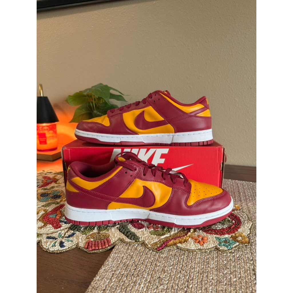 Nike Nike Dunk Low Midas Gold Rough Red White Yellow Team USC SB Size US 13 / EU 46 - 2 Thumbnail